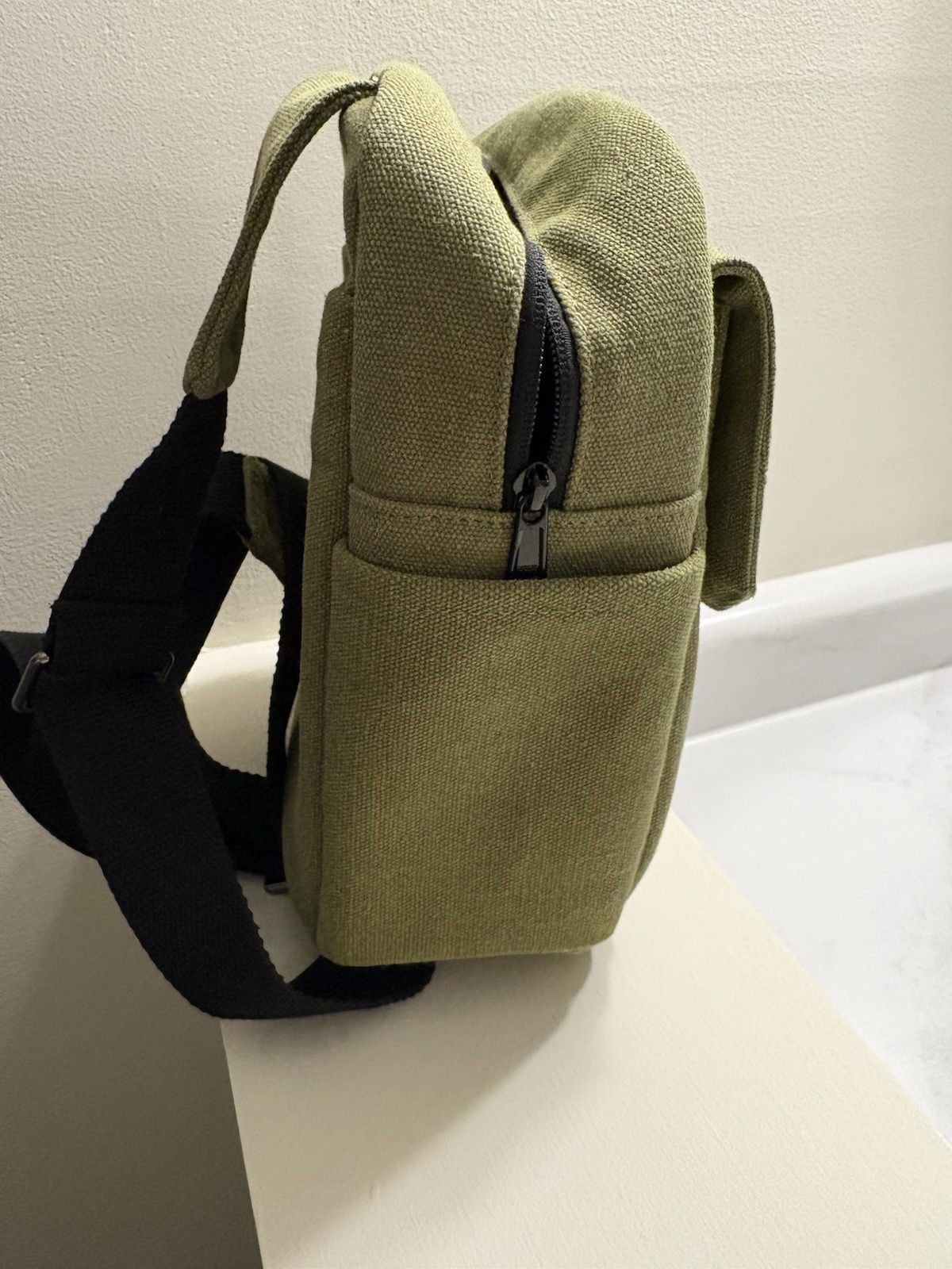 Small Lightweight Crossbody Sling Camera Bag- Waterproof Canvas