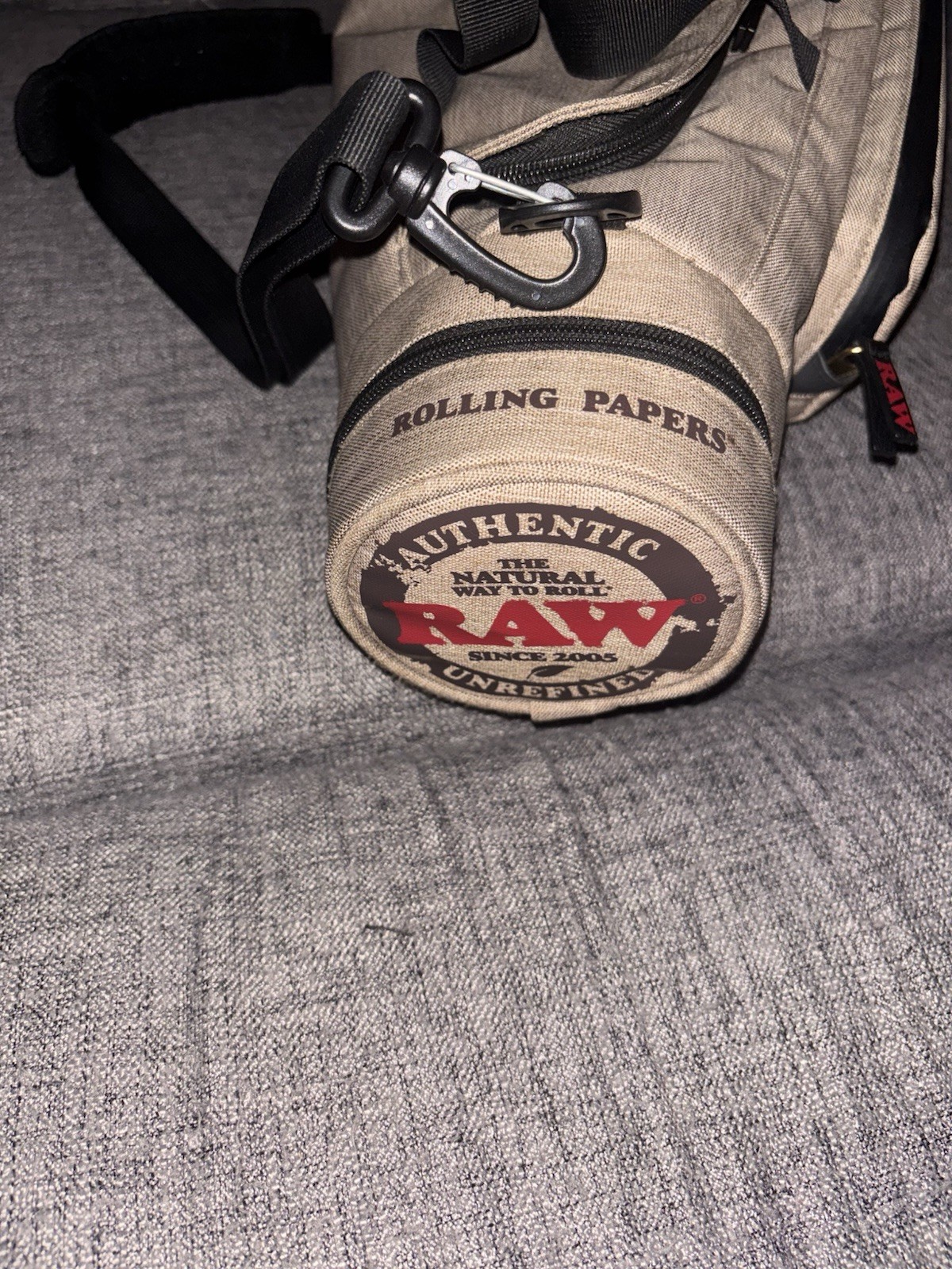 Raw Rolling Papers Cone Shaped Duffle Bag Shoulder Strap Authentic W/ RAW Poster