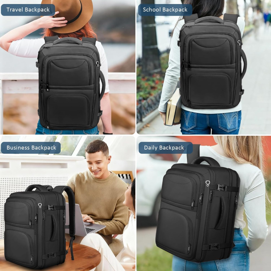 Travel Backpack, Expandable Carry on Backpack for Men, TSA 17.3 inch Laptop Bag
