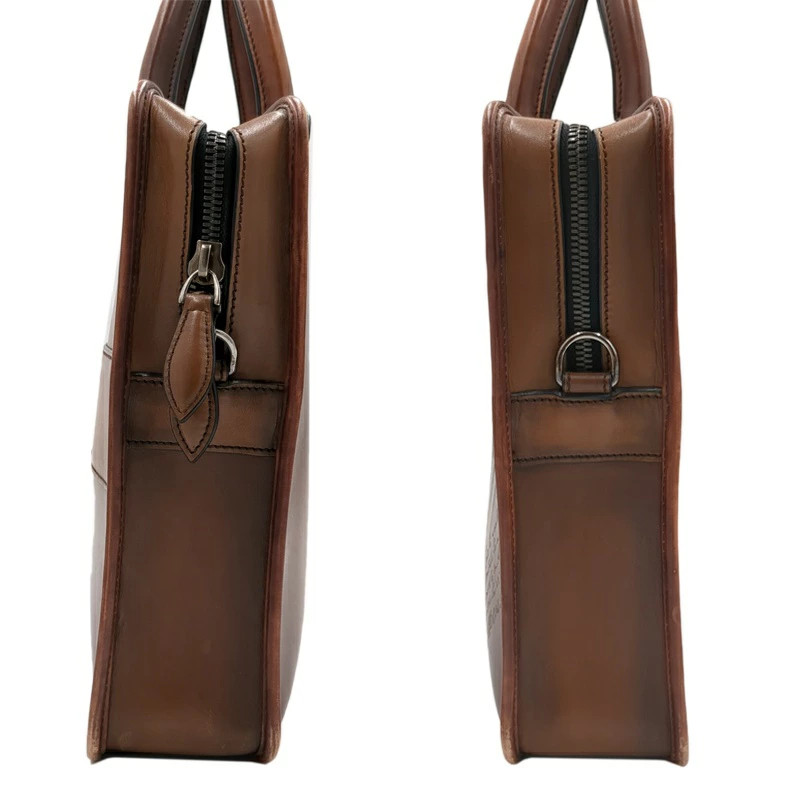 Berluti Briefcase Calligraphy Brown Leather W40×D8×H29cm Business Bag Men’s Au
