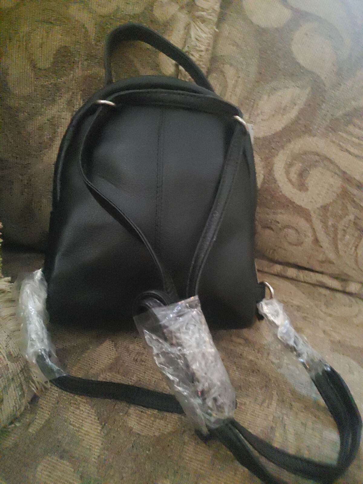 ROCAI Spain Leather Backpack Bag Purse Premium Collection Black and Fur NWT