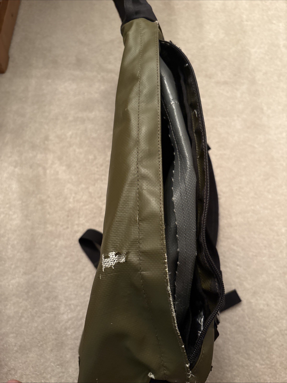 READ Chrome Assault Series Green Olive Water Resistant Rolltop Backpack