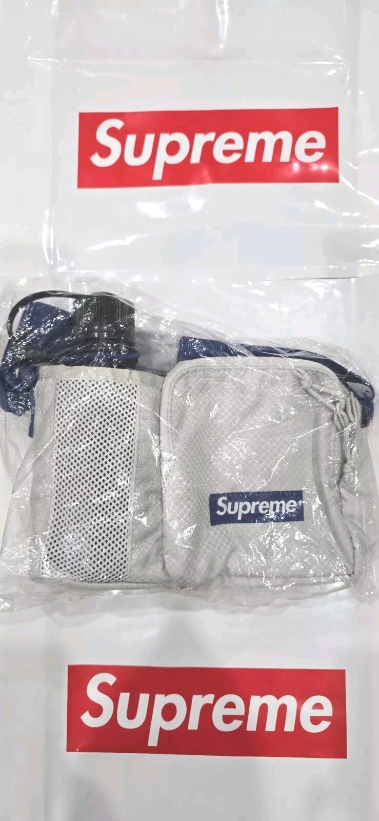 DS/ SS22 Supreme Cordura side bag black Shoulder bag With Water Bottle