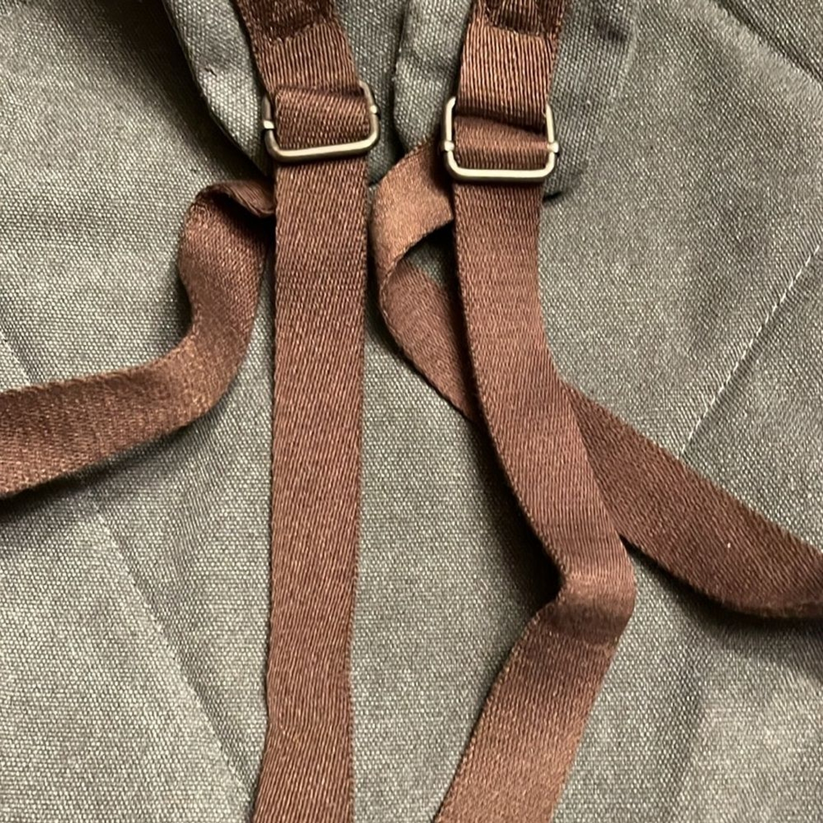 Port Authority branded backpack knapsack blue brown NWOT