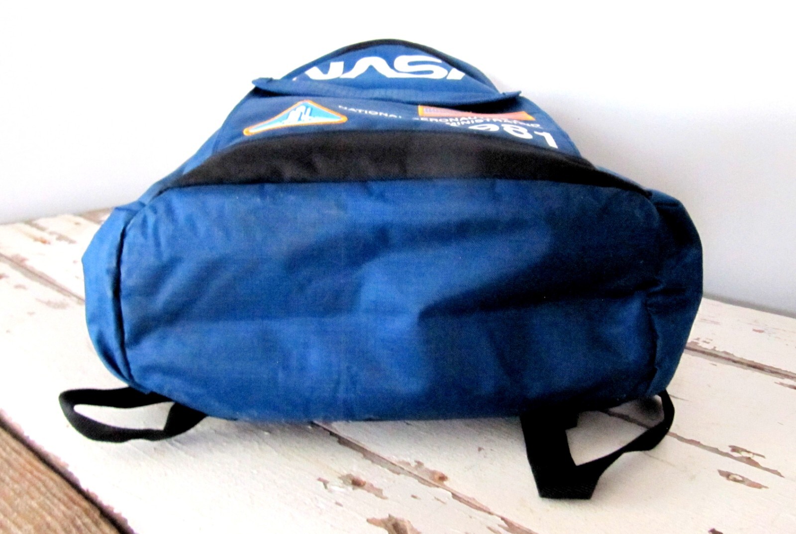 Mad Engine NASA Flight Suit Backpack Blue Ripstop Canvas Astronaut RARE