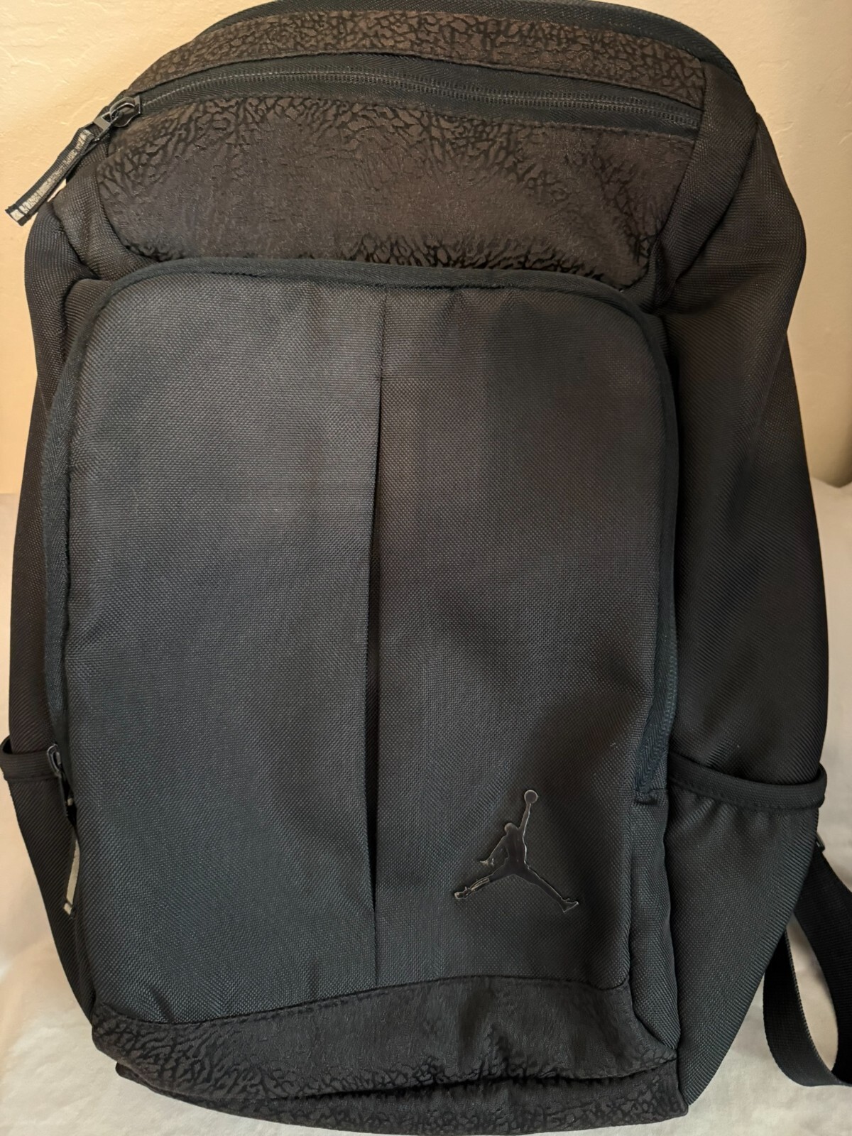 Nike Backpack Jordan Air Jumpman Black Metal Logo Sports School Bag Sports