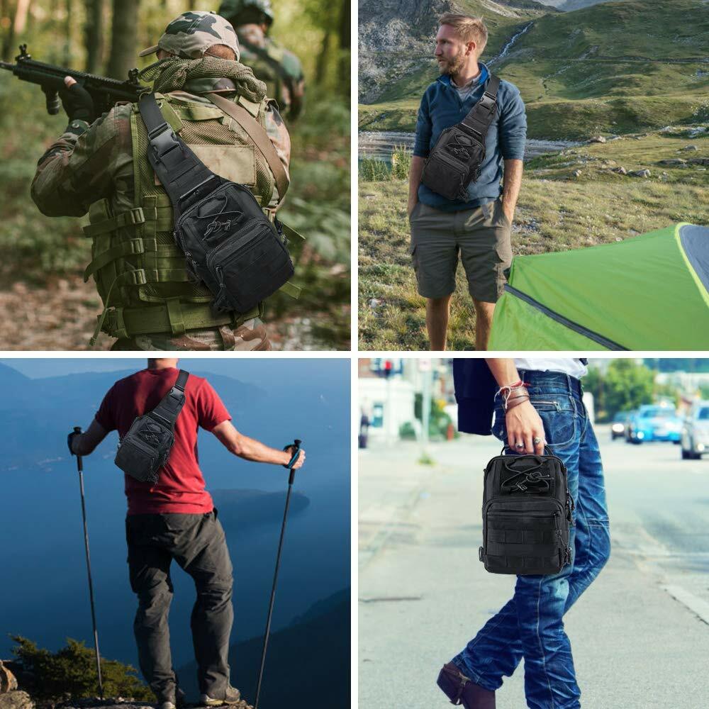 Outdoor Tactical Sling Bag Pack Small Assault Military Army Shoulder Backpack