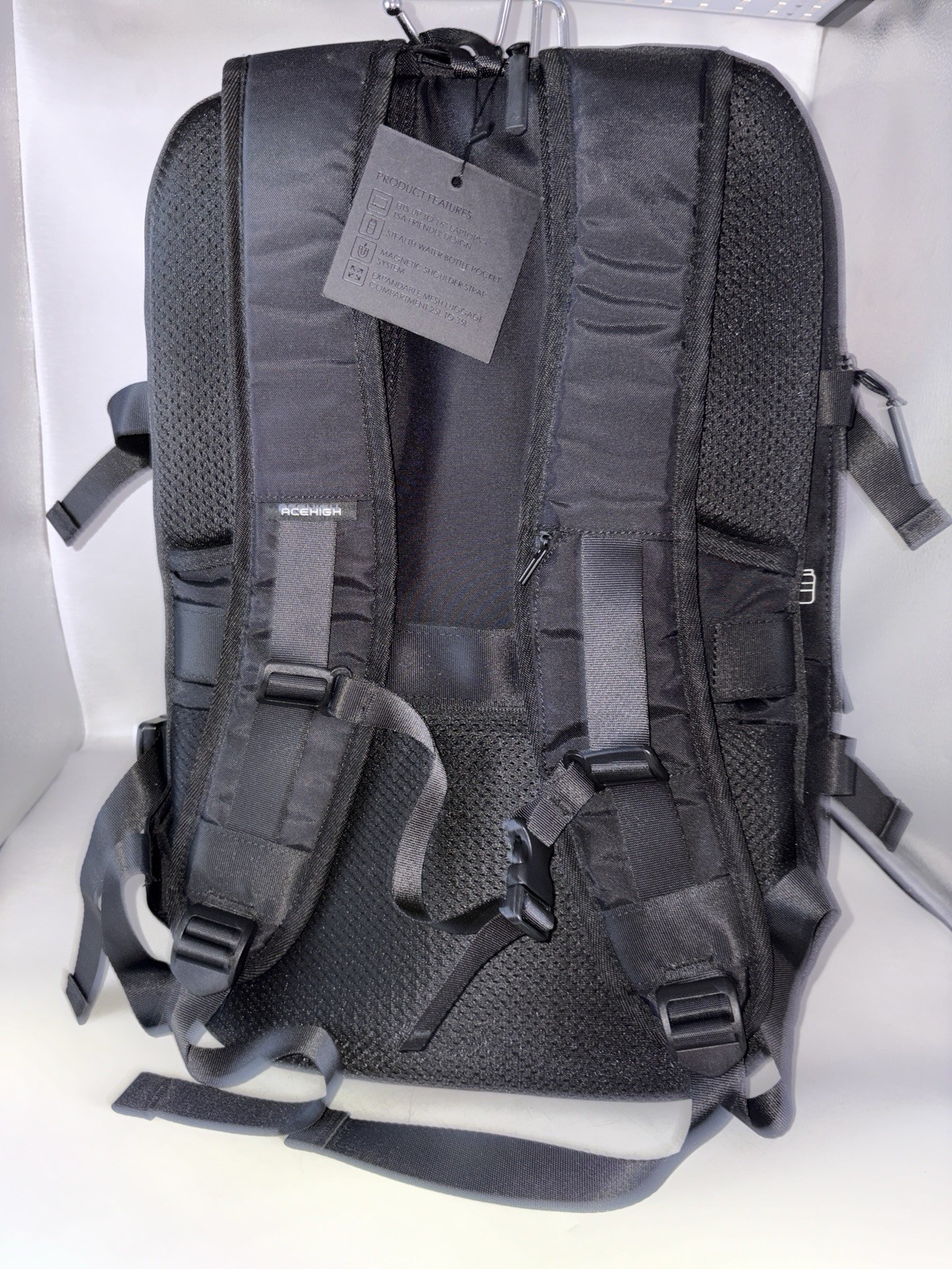 Ace High Backpack Mammoth 3.0 Black Laptop Travel Adobe Acrobat NEW