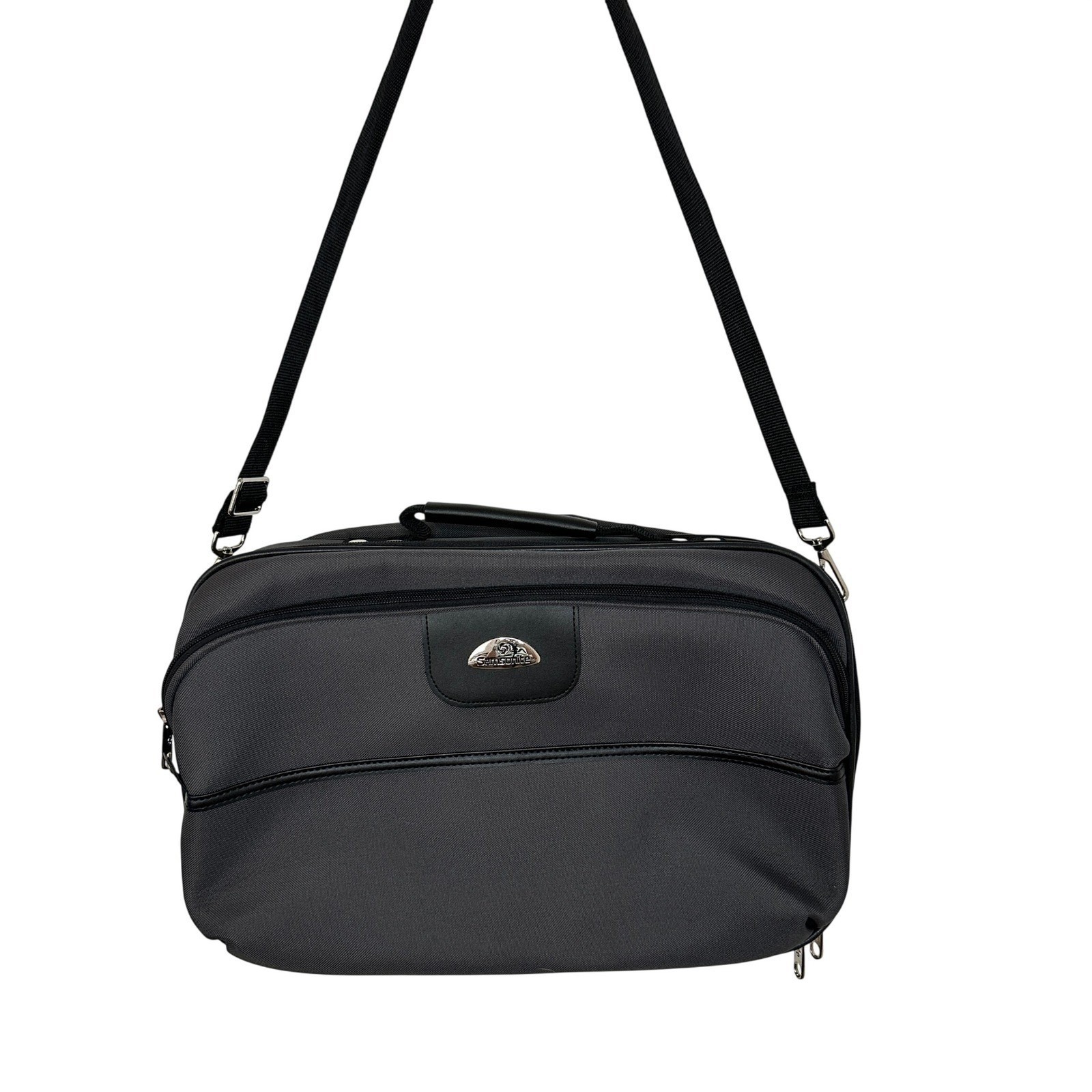 Samsonite Messenger Bag Charcoal Grey Ballistic Nylon Travel Briefcase