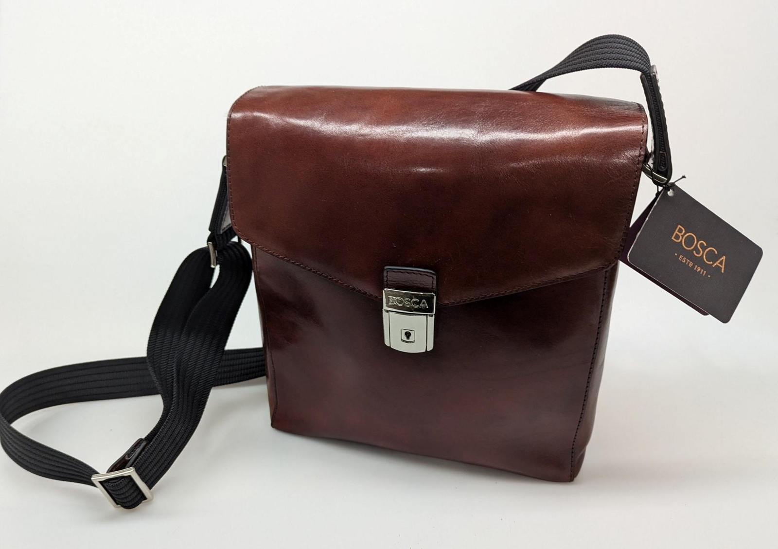 Bosca Old Leather Dark Brown Man Messenger Bag #814-58