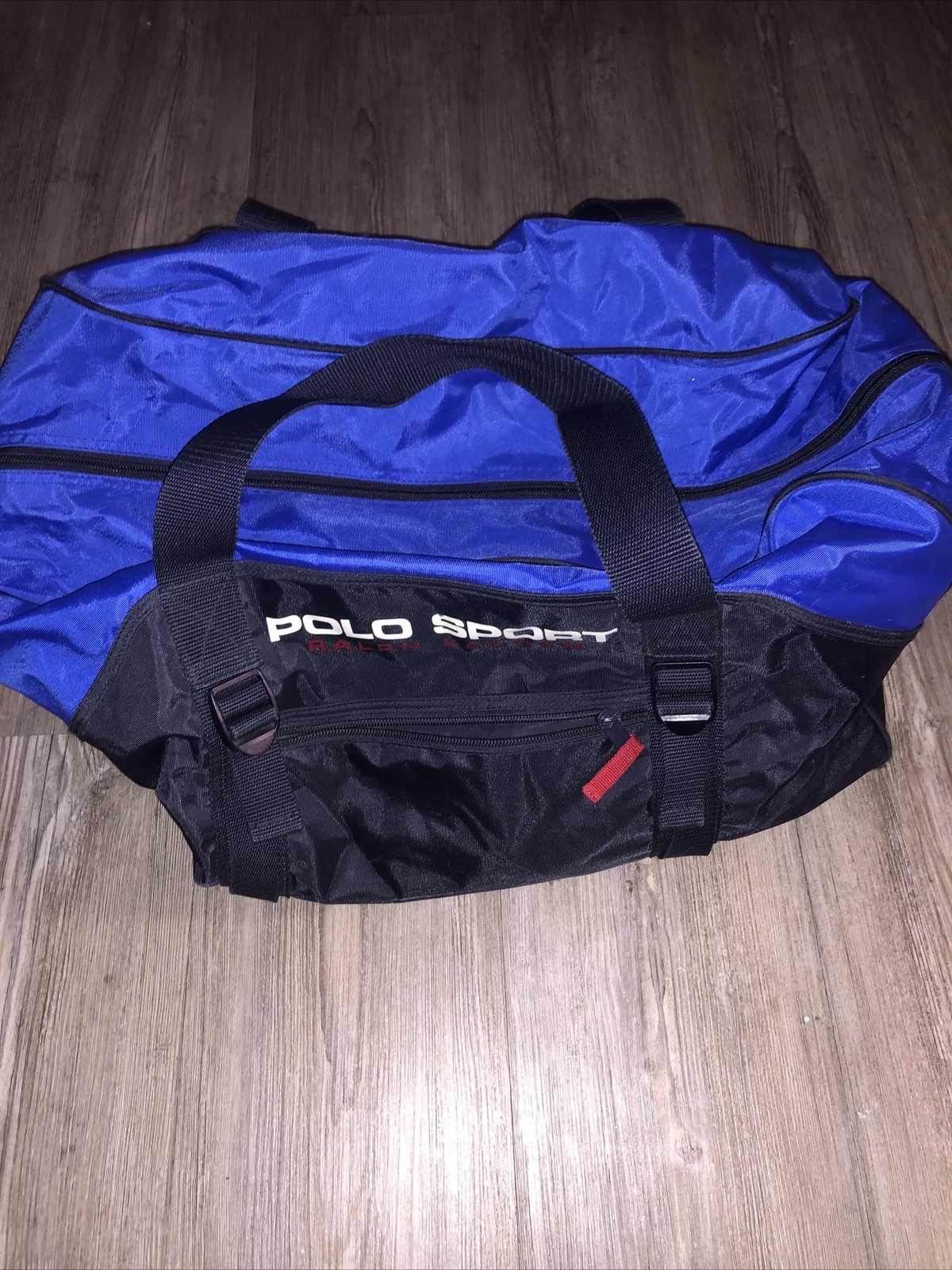 Polo Ralph Lauren vintage classic sports duffel gym bag blue red white