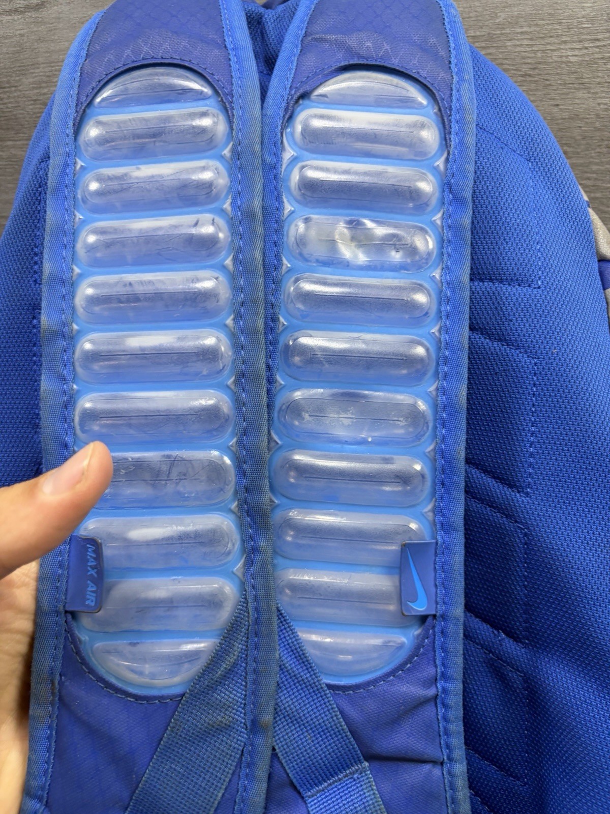 Nike Max Air Vapor Backpack Blue Mens Athletic Training School Bag Bookbag
