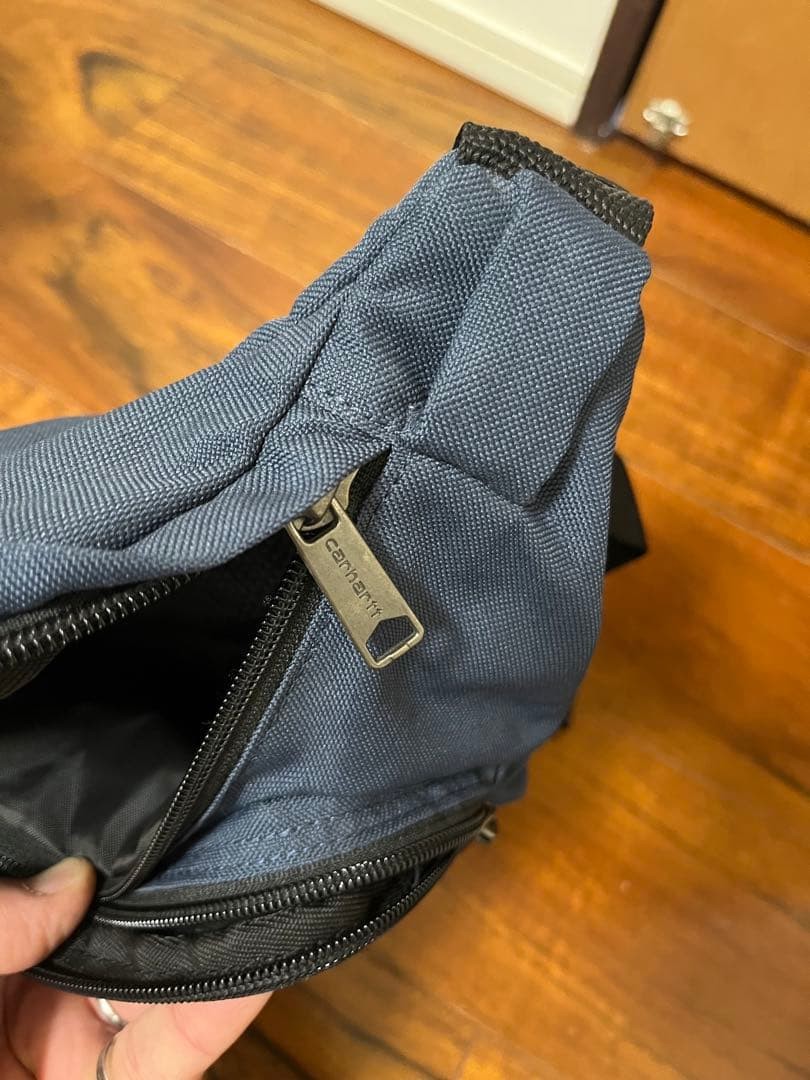 Carhartt x Used Body Bag Navy Blue 19X28X10Cm Men Rare Workwear Model Collabora