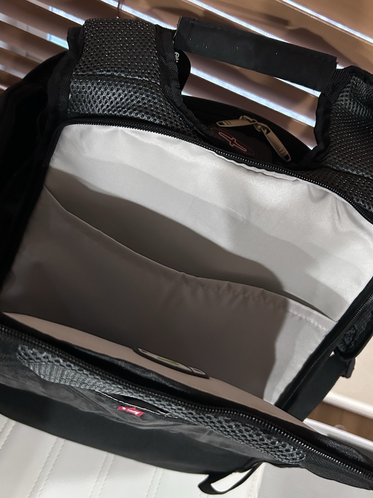 Leeds Elleven Black Backpack Check Point-Friendly Travel Bag