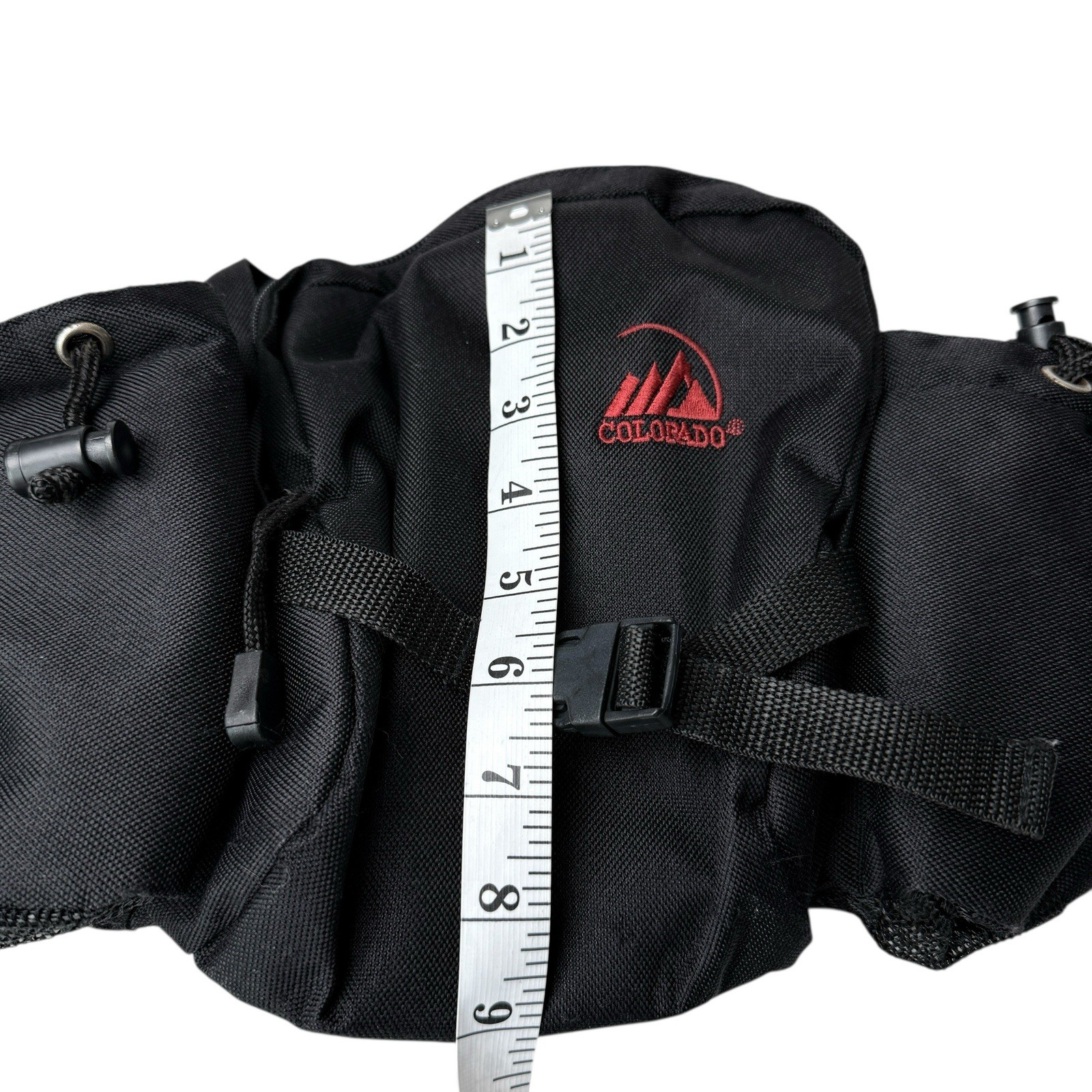 Men’s Backpack Belt Bag Large Sturdy Black Fanny Pack Outdoor Climbing Hiking