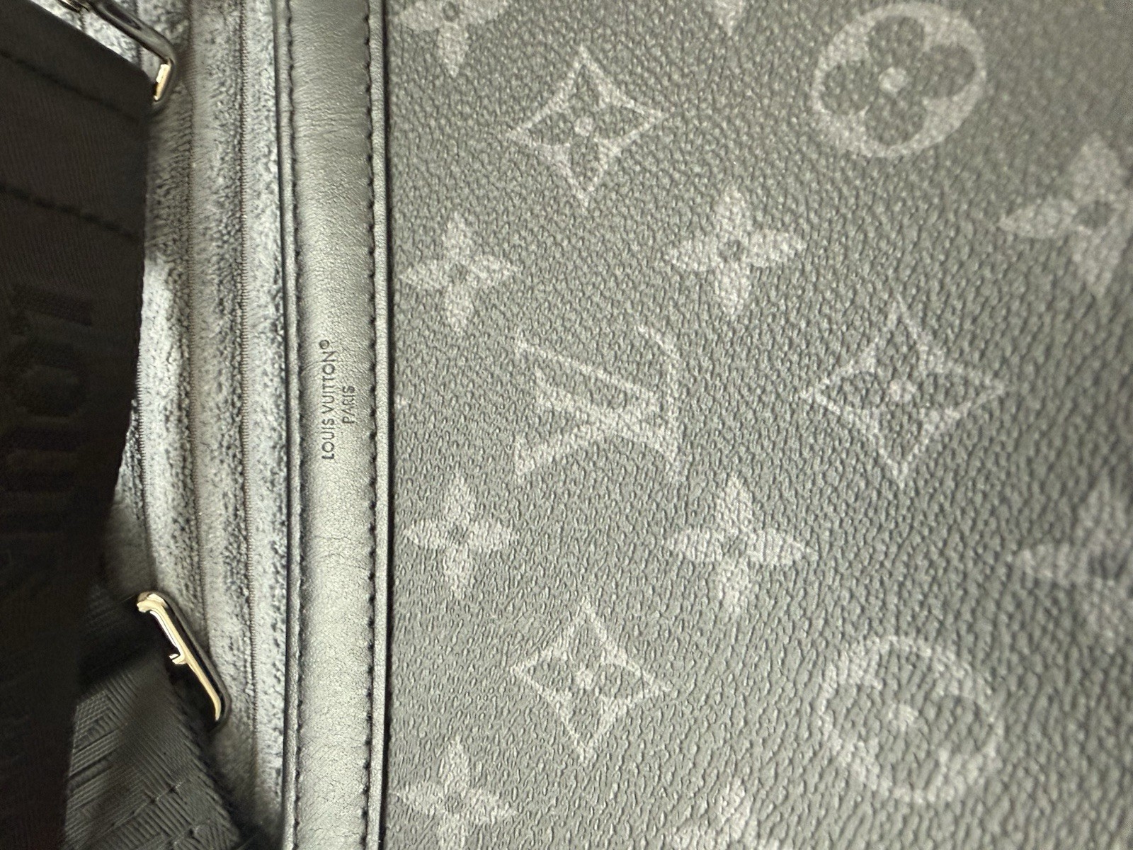 Louis Vuitton Gaston Monogram Eclipse Zip Wearable Wallet w/ Strap, Small