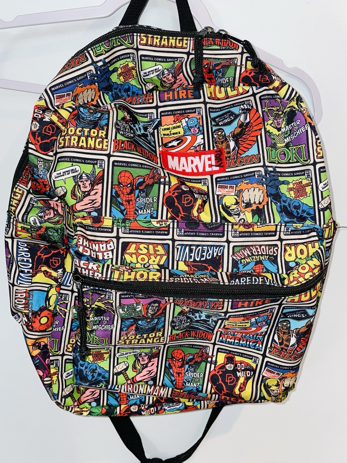 MARVEL SUPERHERO BACKPACK BLACK PANTHER DR. STRANGE DAREDEVIL IRONMAN 15″ [G4]
