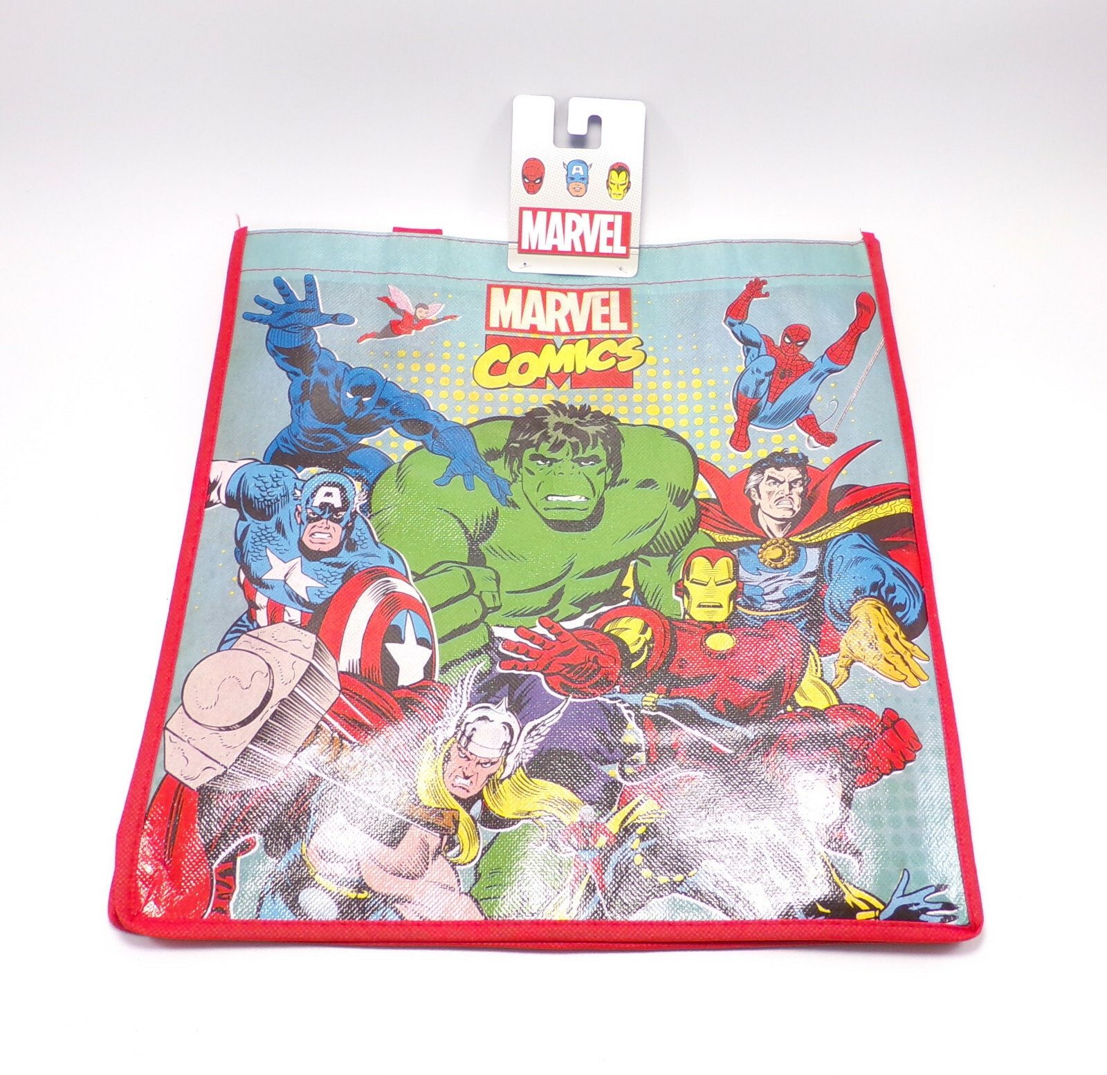 MARVEL Comics Tote Bag – Hulk, Iron Man, Thor, Captain America, Spider-Man…