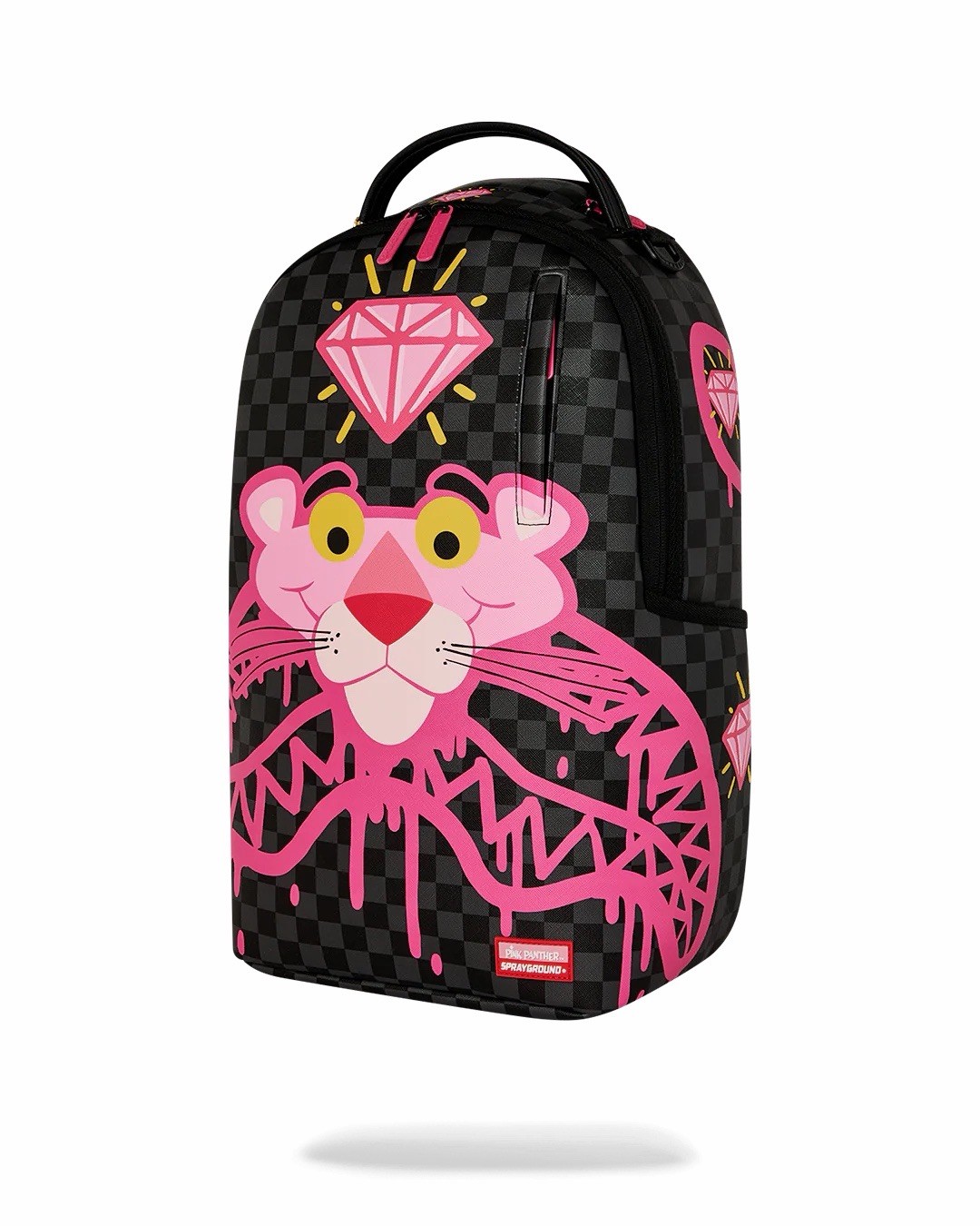 SPRAYGROUND LIMITED EDITION BACKPACK PINK PANTHER DIAMONDS SHARK DRIPPY BLACK