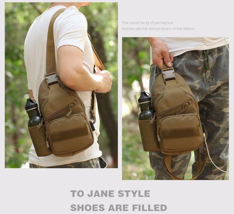 Men Backpack Tactical Sling Shoulder Bag Molle Travel Chest Pack Outdoor Hiking