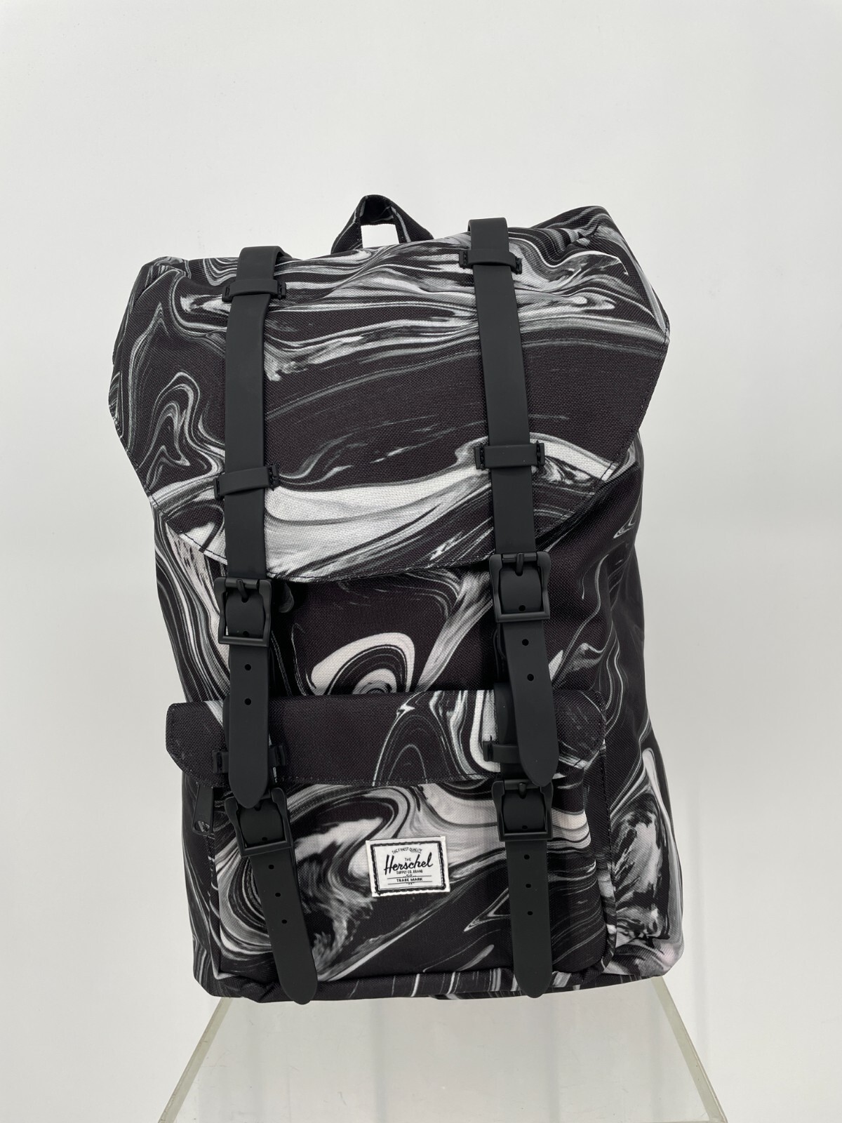 Herschel Little America Backpack 17L Paint Pour Black 16.25x11x5.25″ 10020-05654