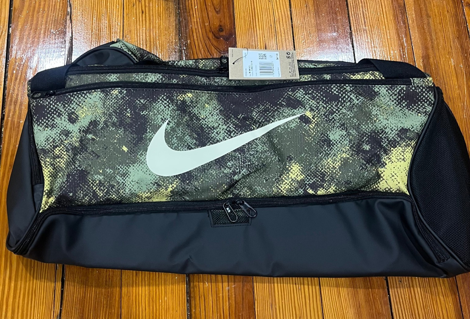Nike Brasilia Duffel Bag Snake Print Green Medium 60L FZ2585-386 (NEW)