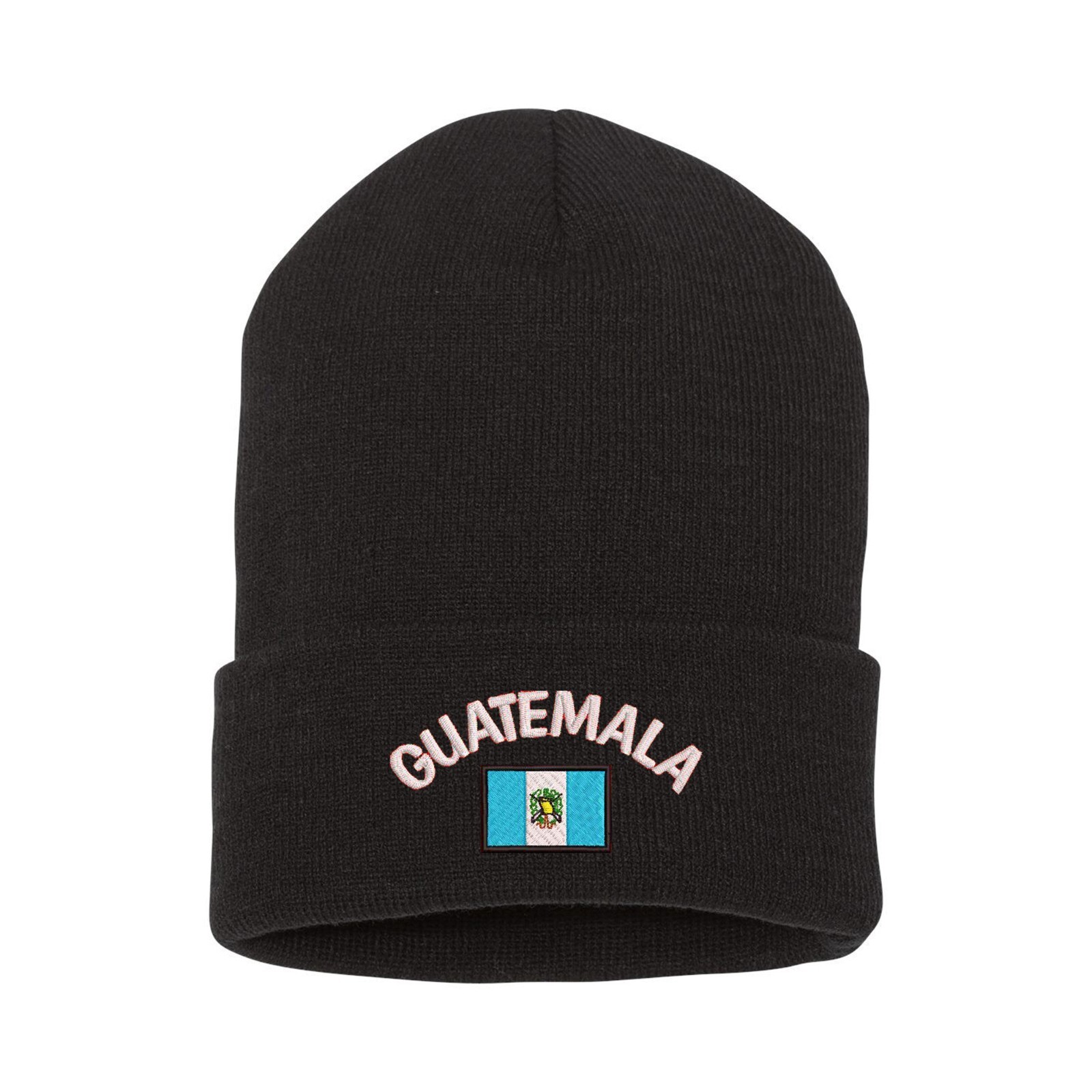 Guatemala flag embroidered beanie hat, country flag embroidered beanie hat