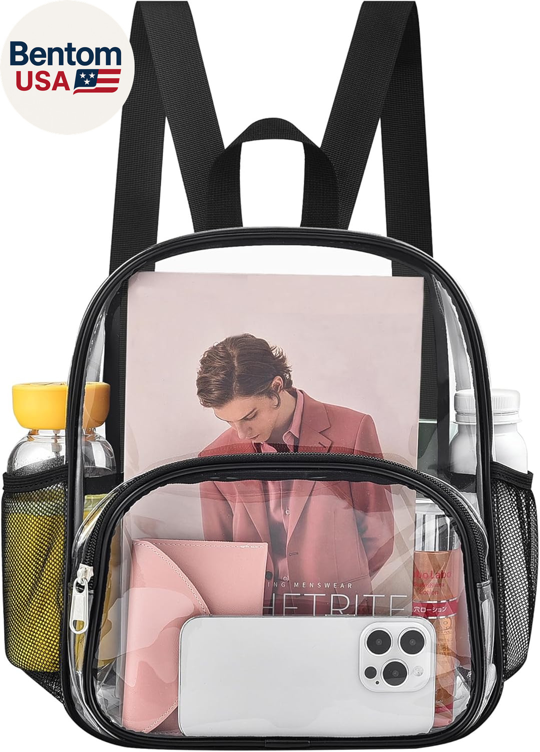 Clear Backpack for Stadium Events Stadium Approved Clear Backpack 12X12X6 with F