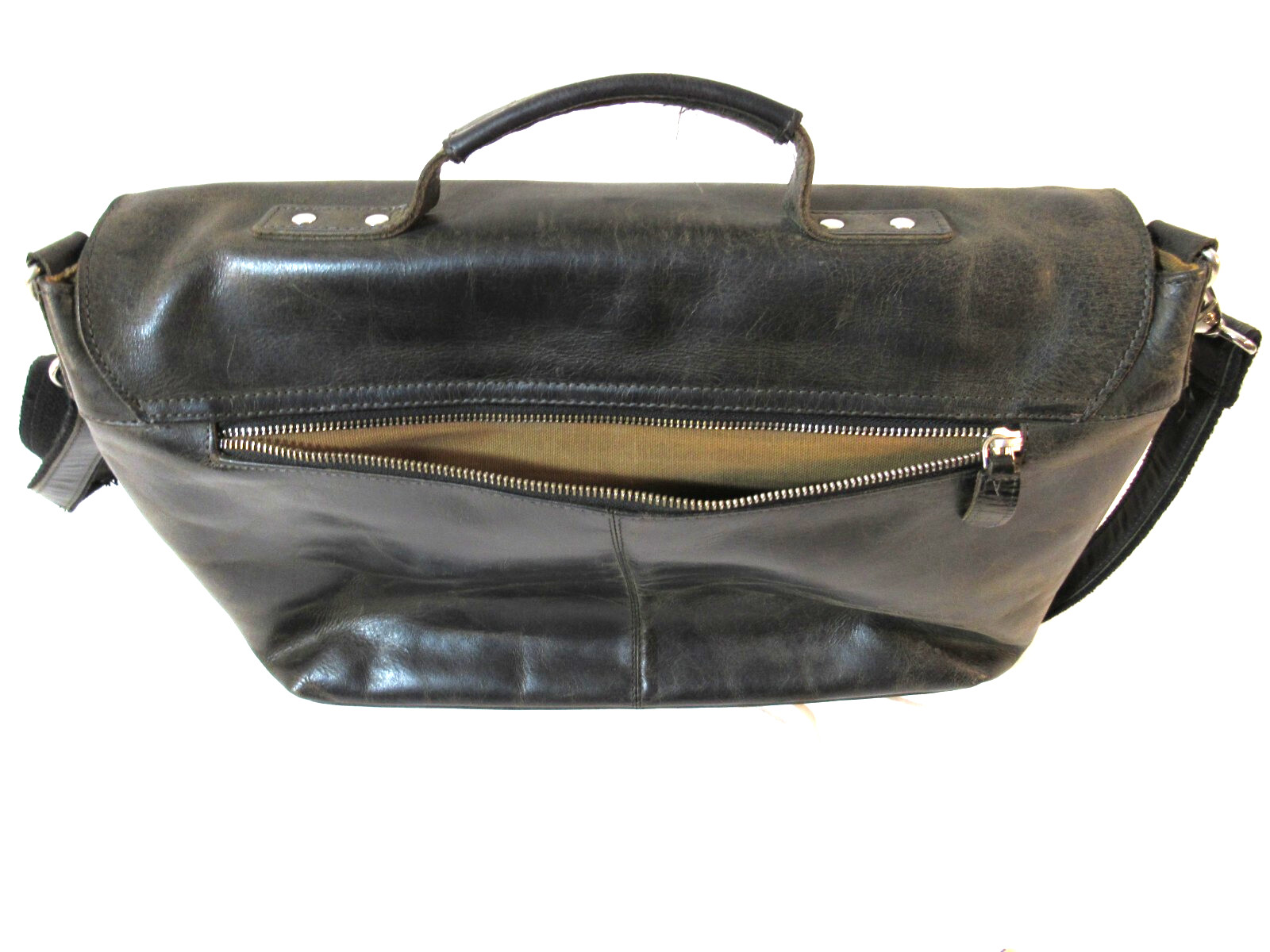 KomalC Buffalo Leather Distressed Brown Briefcase Laptop Messenger Bag 16″ Inch