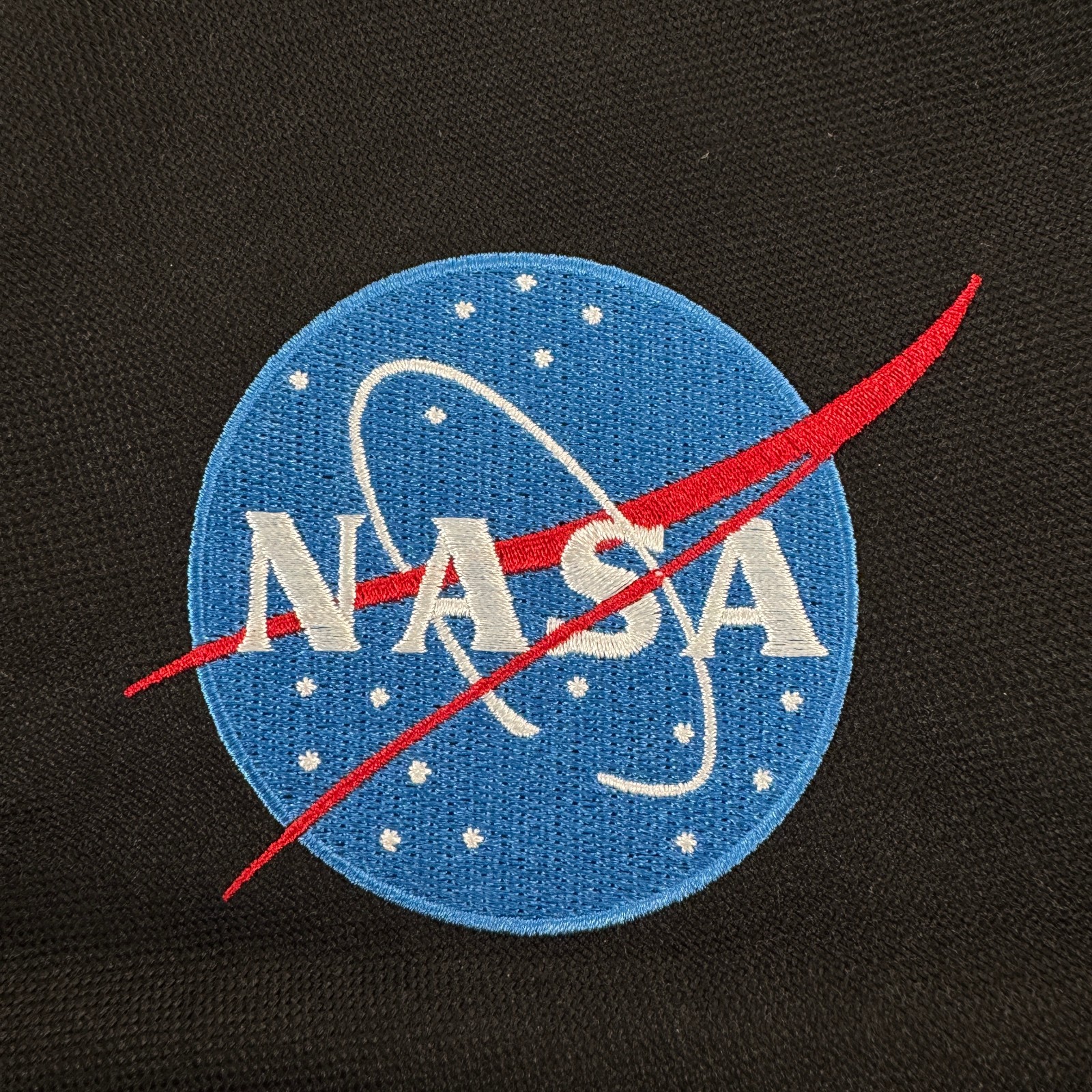NASA Kennedy Space Center Crossbody Sling Bag Black Embroidered Logo