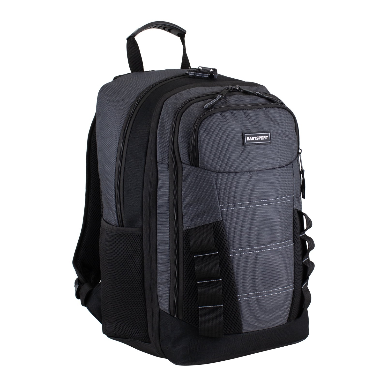 Eastsport Unisex MVP Expandable Recycled 19″ Backpack, Nine Iron (Black & Grey)