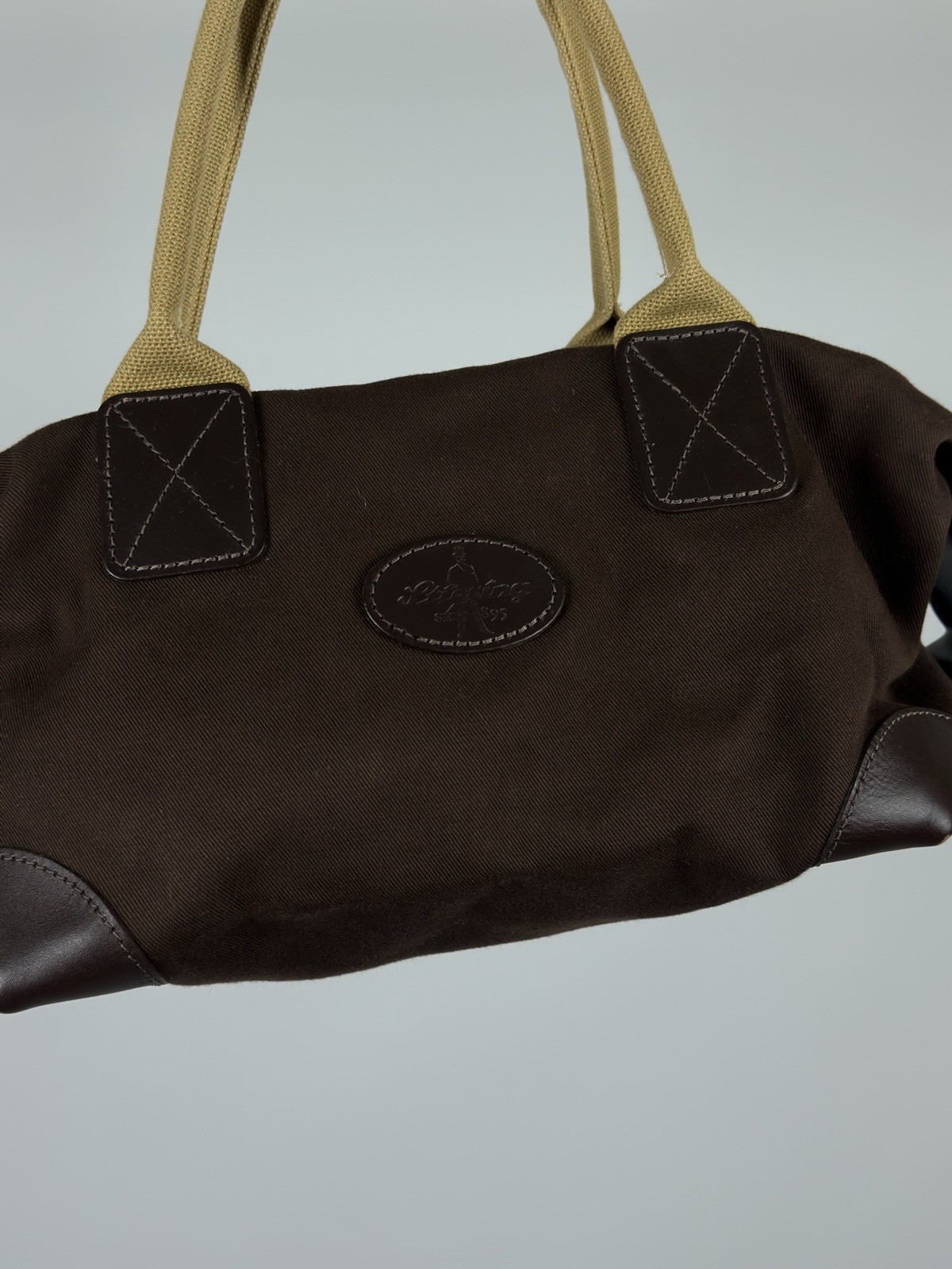John Chapman Made in England Brown Canvas Duffle Travel Bag
