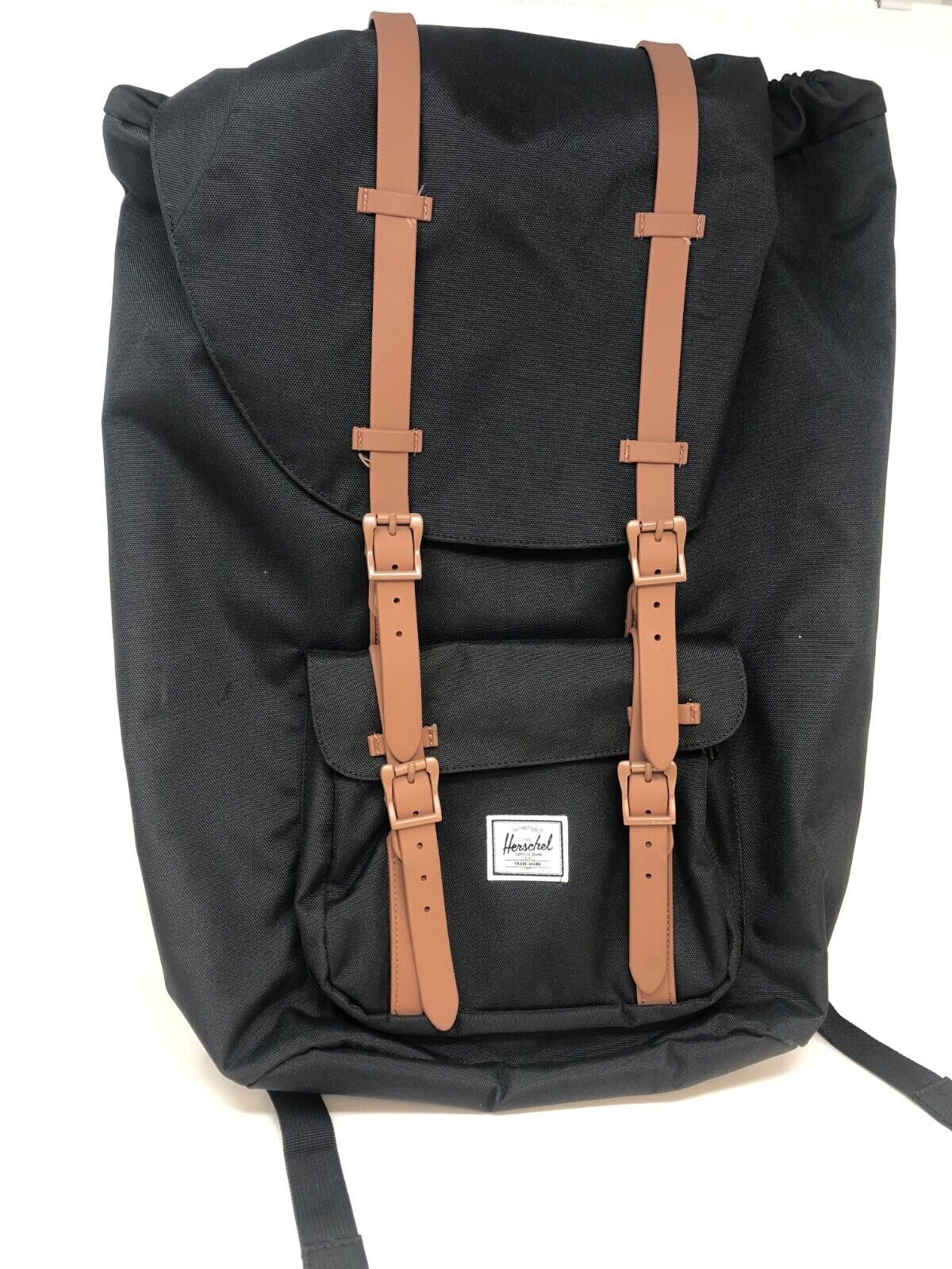 Herschel Retreat Backpack Black/Saddle Brown Classic 19.5L 10066-02462-OS