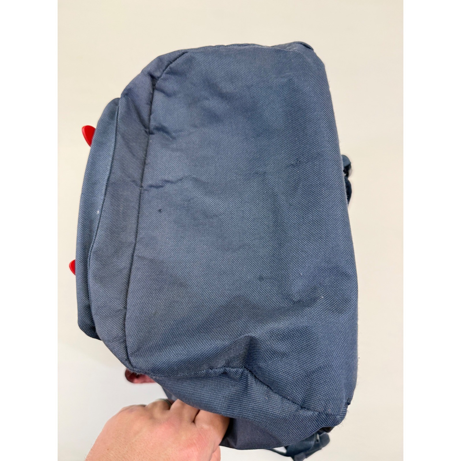 Herschel Supply Co Backpack Blue Red Straps Roll Top Casual Everyday Travel