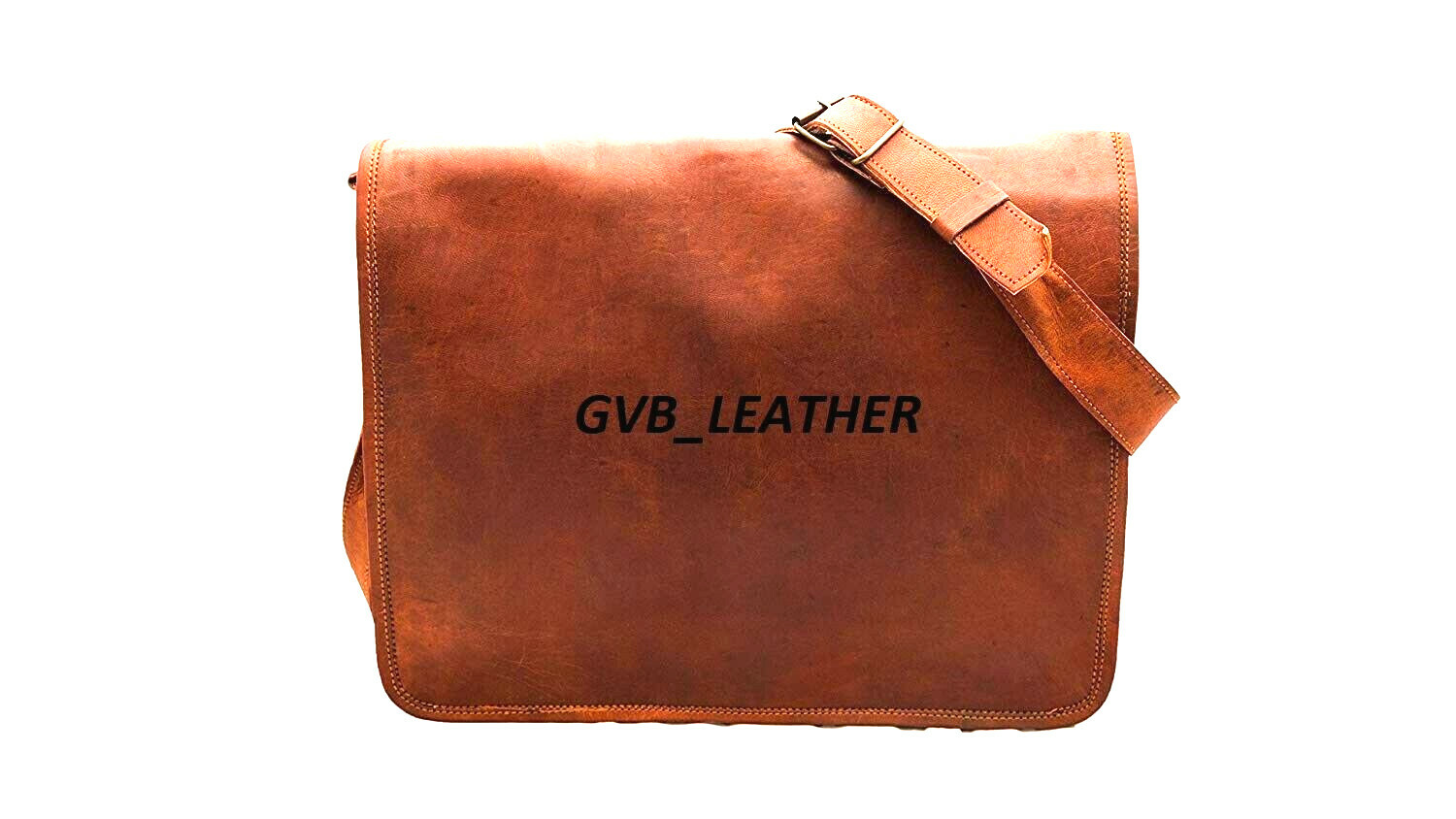 18″ Men’s Real Leather Messenger Bag Laptop Computer Case Shoulder Outdoor Bag
