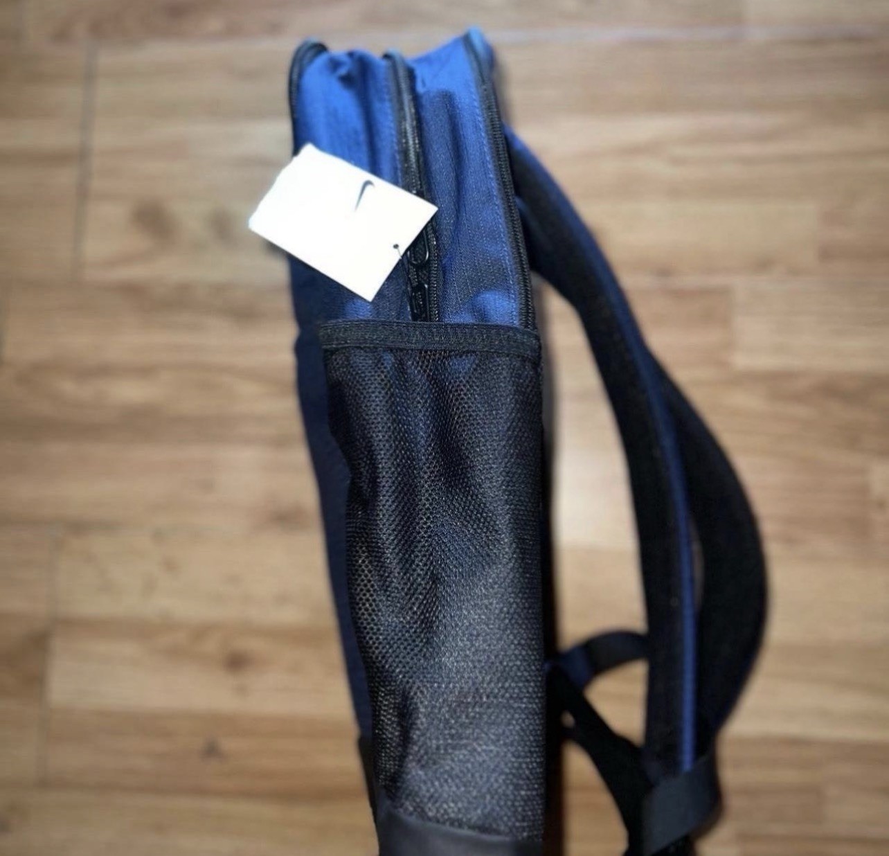 Nike Blue/Black Medium Backpack Zip Closure Padded Straps Outer Pockets