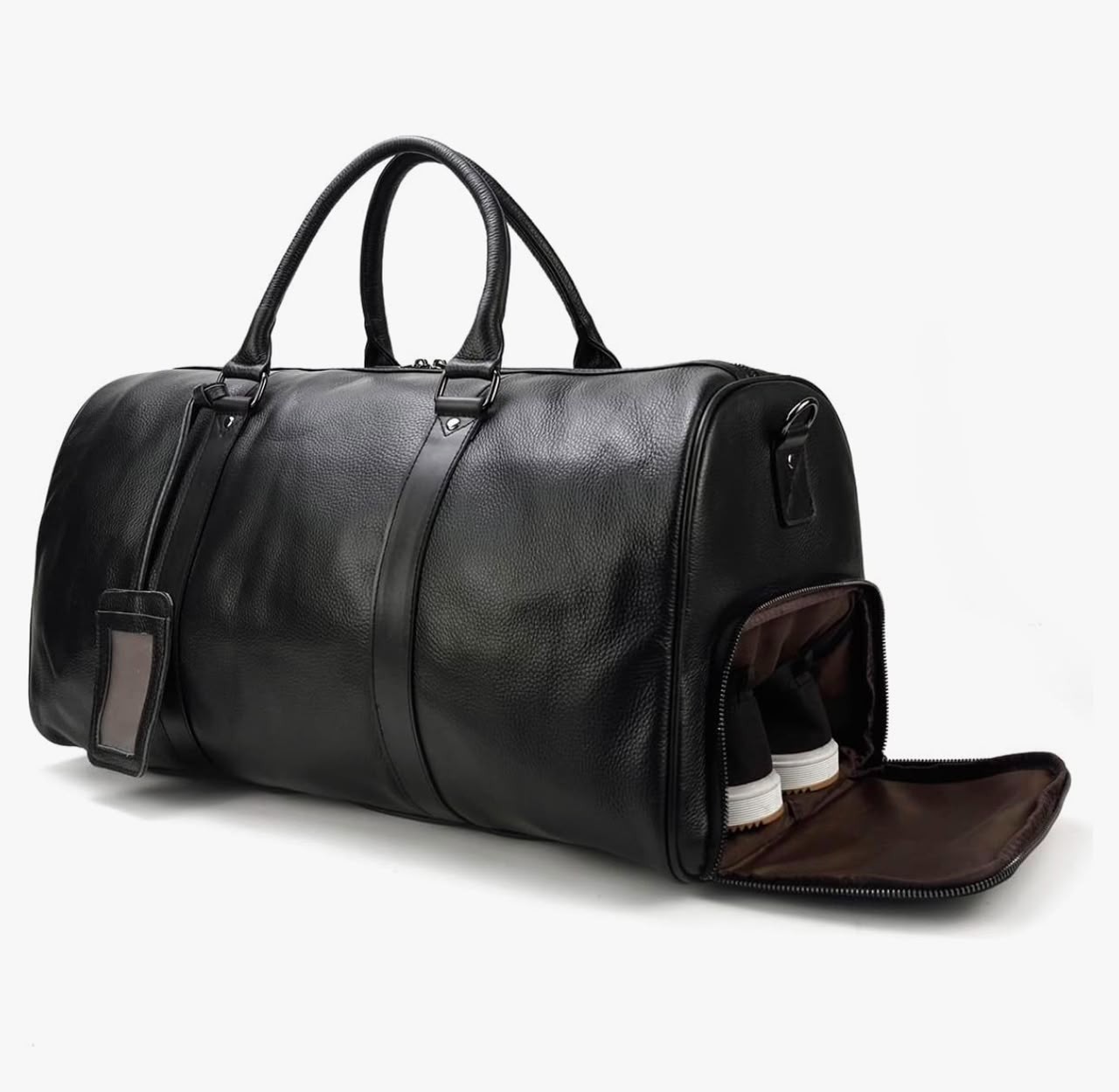 Genuine Leather Travel Duffel Bag Men’s Weekend Overnight Gym Carry On Luggage