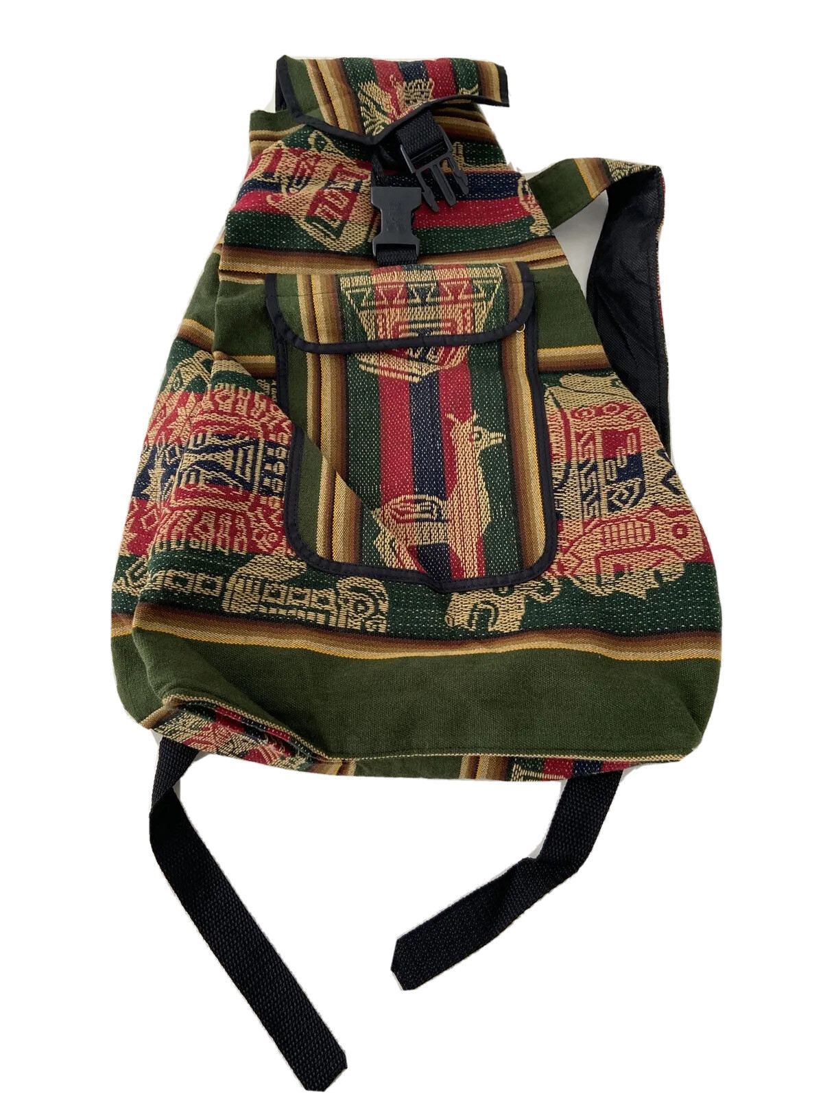 cusco – Large Peruvian Woven Native Inca llama Mantel Backpack