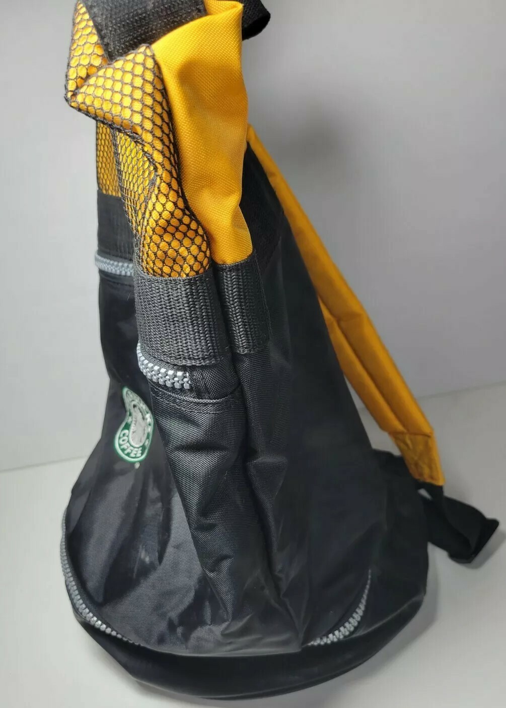STARBUCKS Cylinder-Design Backpack Single Strap 3-Compartments Bag Vtg Logo