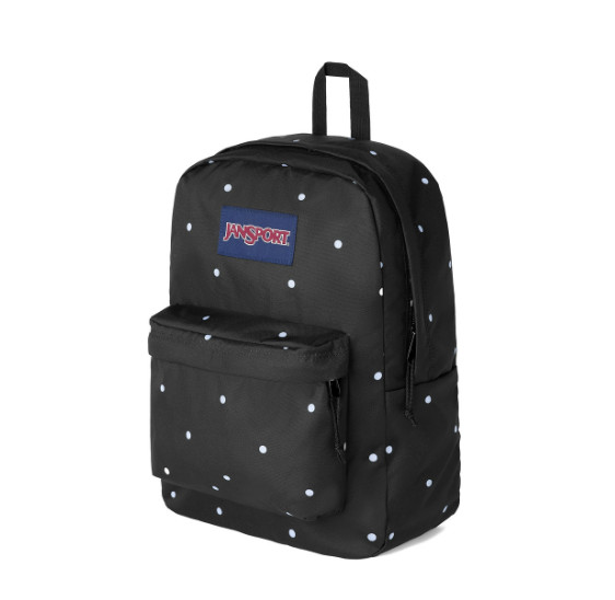 JanSport SuperBreak Backpack Polka Dot Black 20L