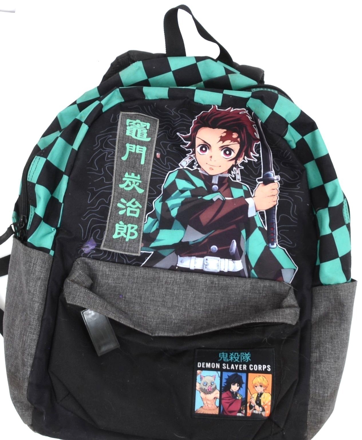 Demon Slayer Kimetsu No Yaiba Tanjiro Backpack Laptop Case Full Size School Bag
