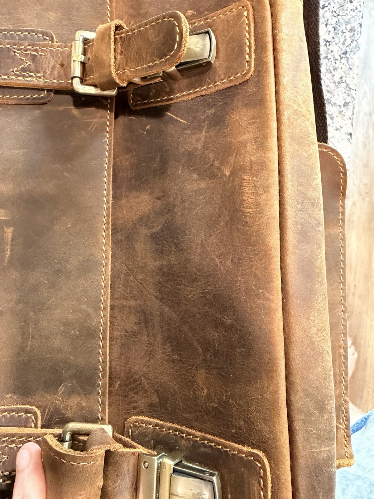 NWOT Kattee Men’s Leather Briefcase, School Satchel for Students