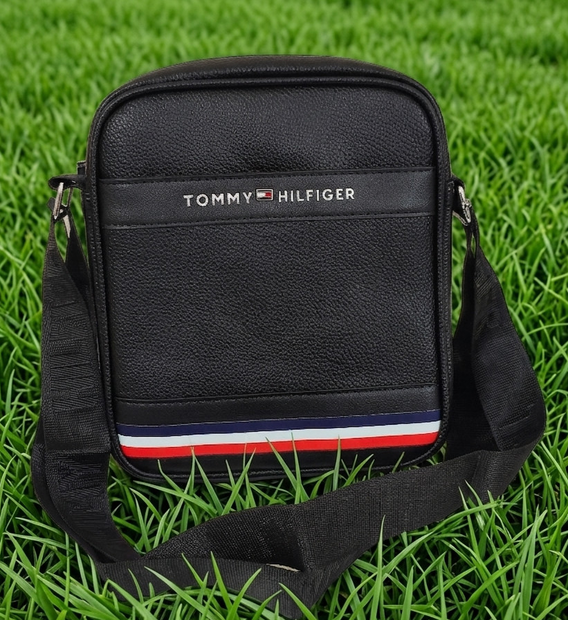 Tommy Hilfiger Black Color Crossbody Shoulder Bag For Men ( Adjustable Strap )