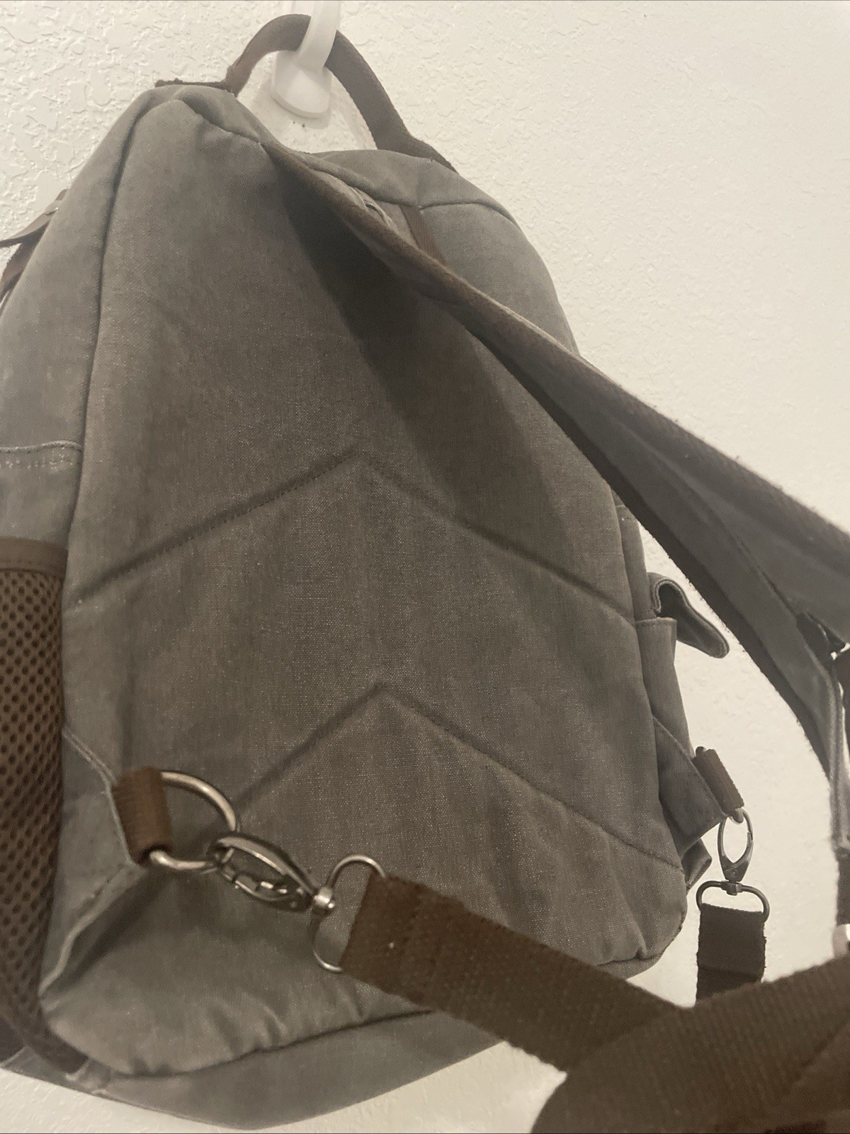 Unisex Canvas Convertible Backpack Rucksack Pack Sling Work Dad Bag Travel