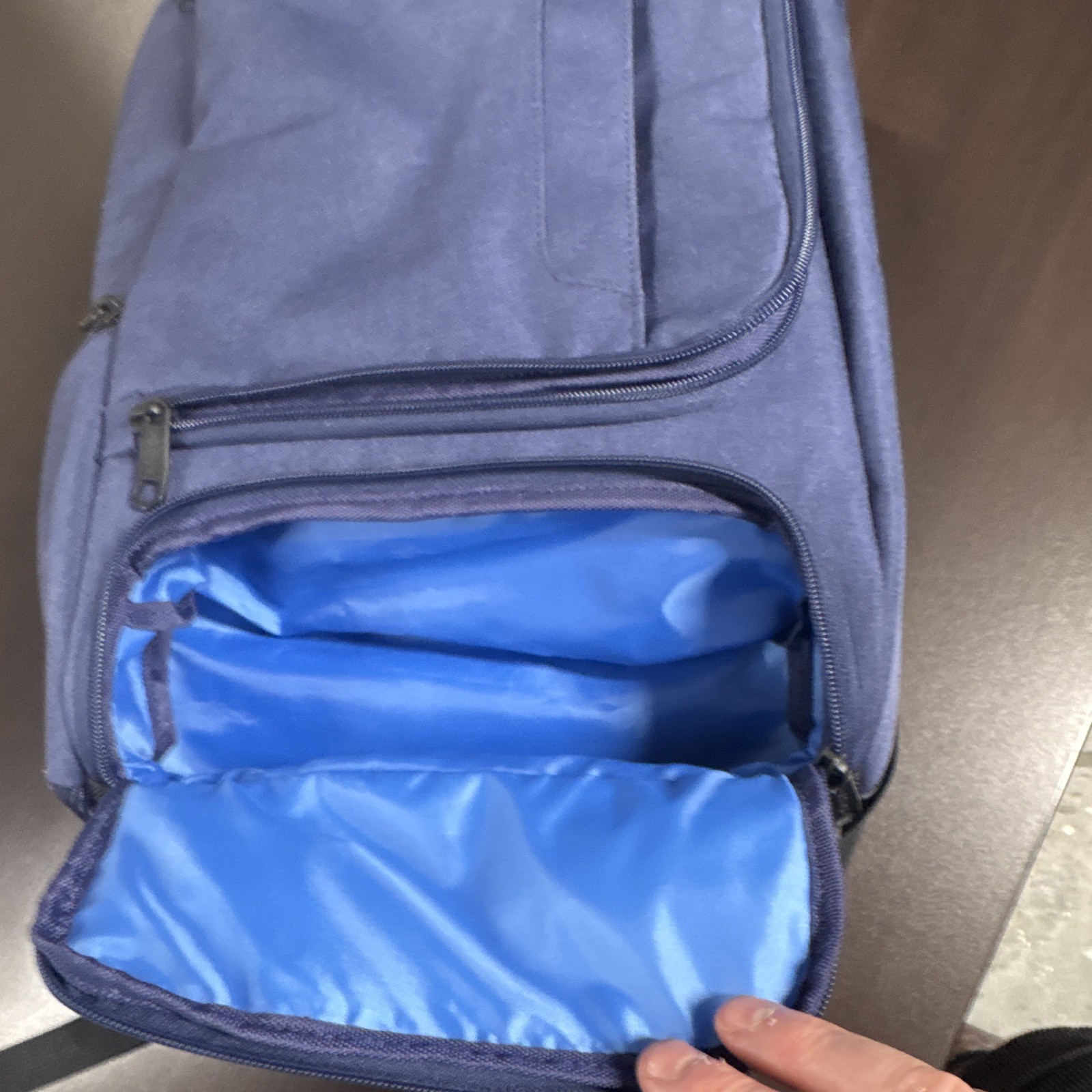 EBags Blue Medium Backpack Unisex Adults Zip Closure with Outer Pockets Travel