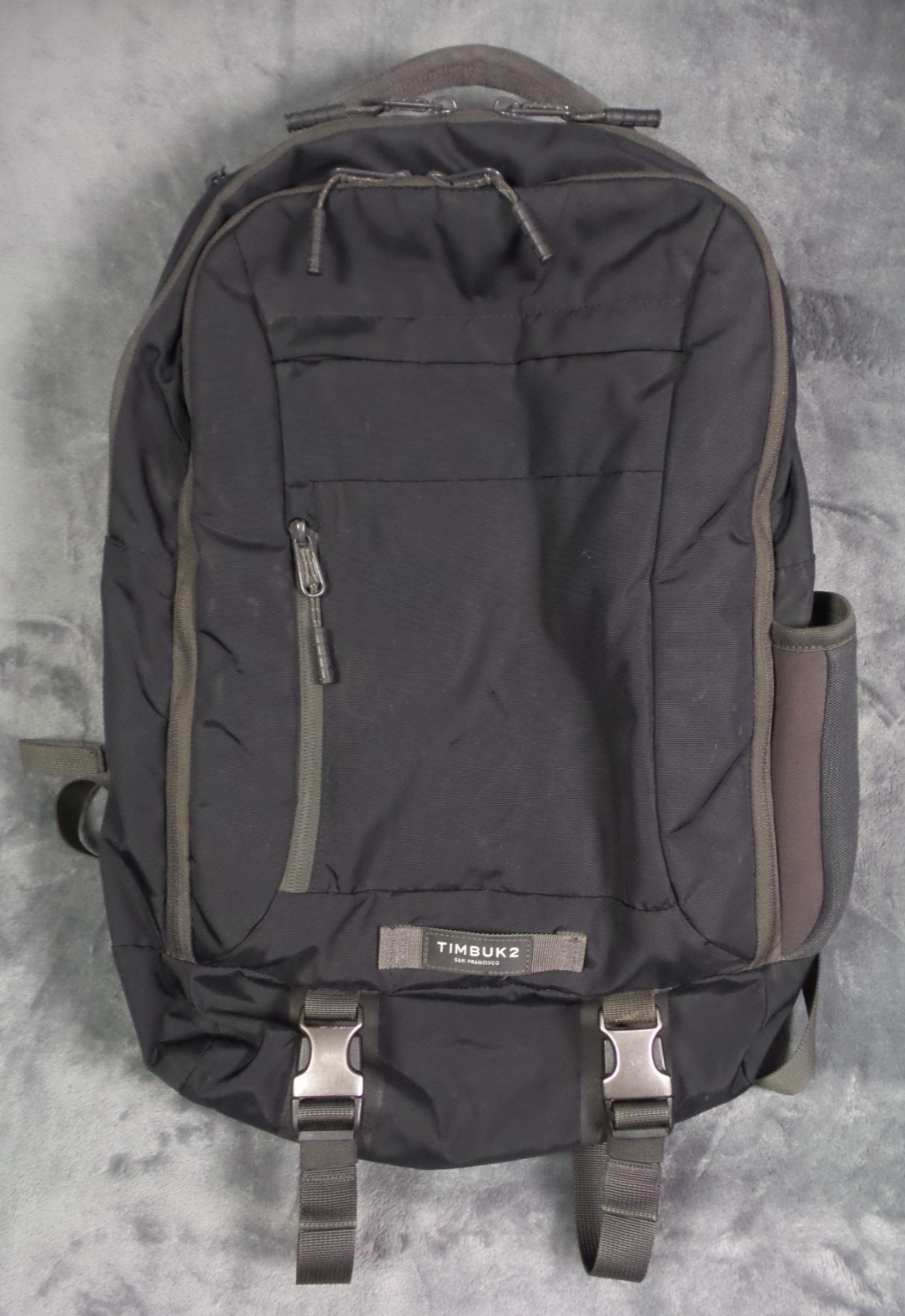 Timbuk2 The Authority Pack Laptop Backpack Black Gray Padded Travel School Work