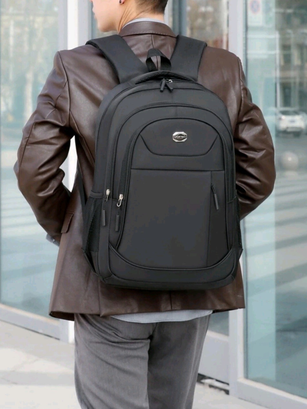 Large-Capability 18″ Backpack Oxford Fabric Multi-Functional School Bag For Men