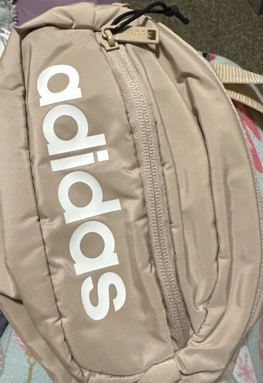 adidas Beige Belt Bag & Fanny Pack Zip Closure Adjustable Strap for women