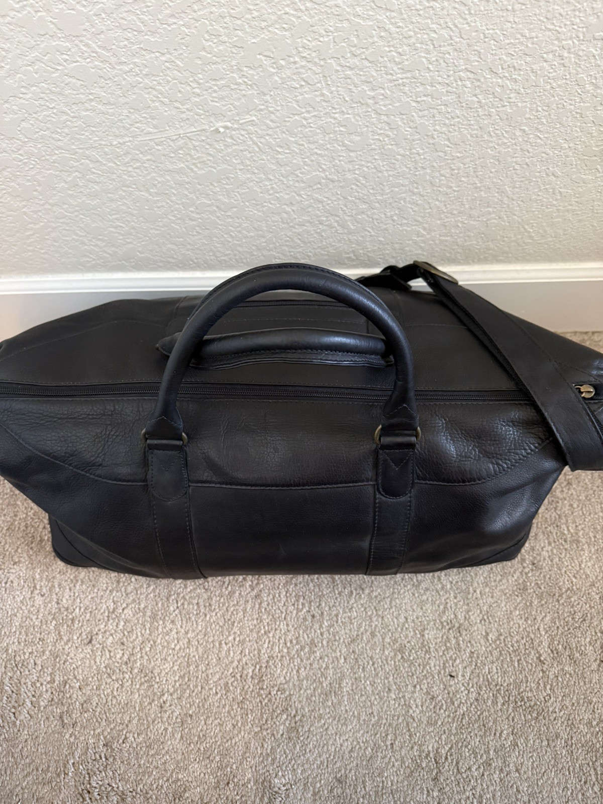 Claire Chase Brown Leather Duffle Bag