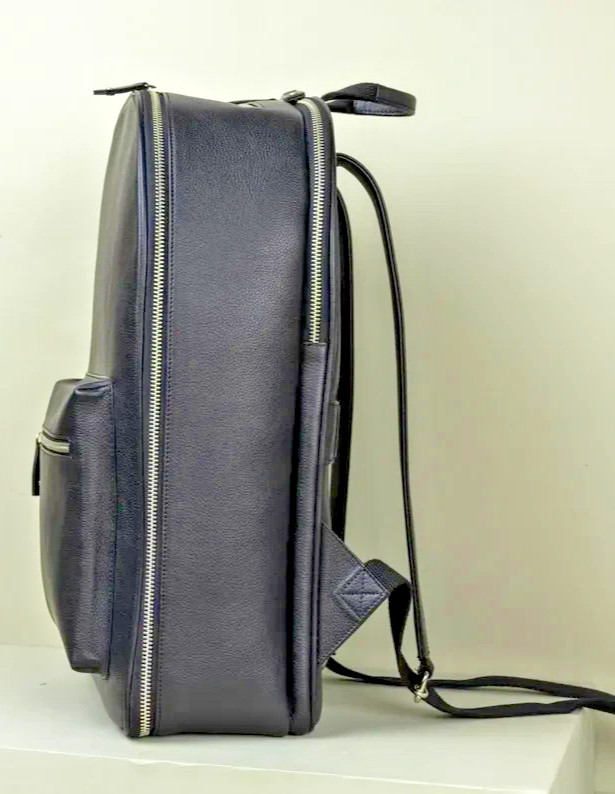Men’s Leather Backpack for Business Travel – Black